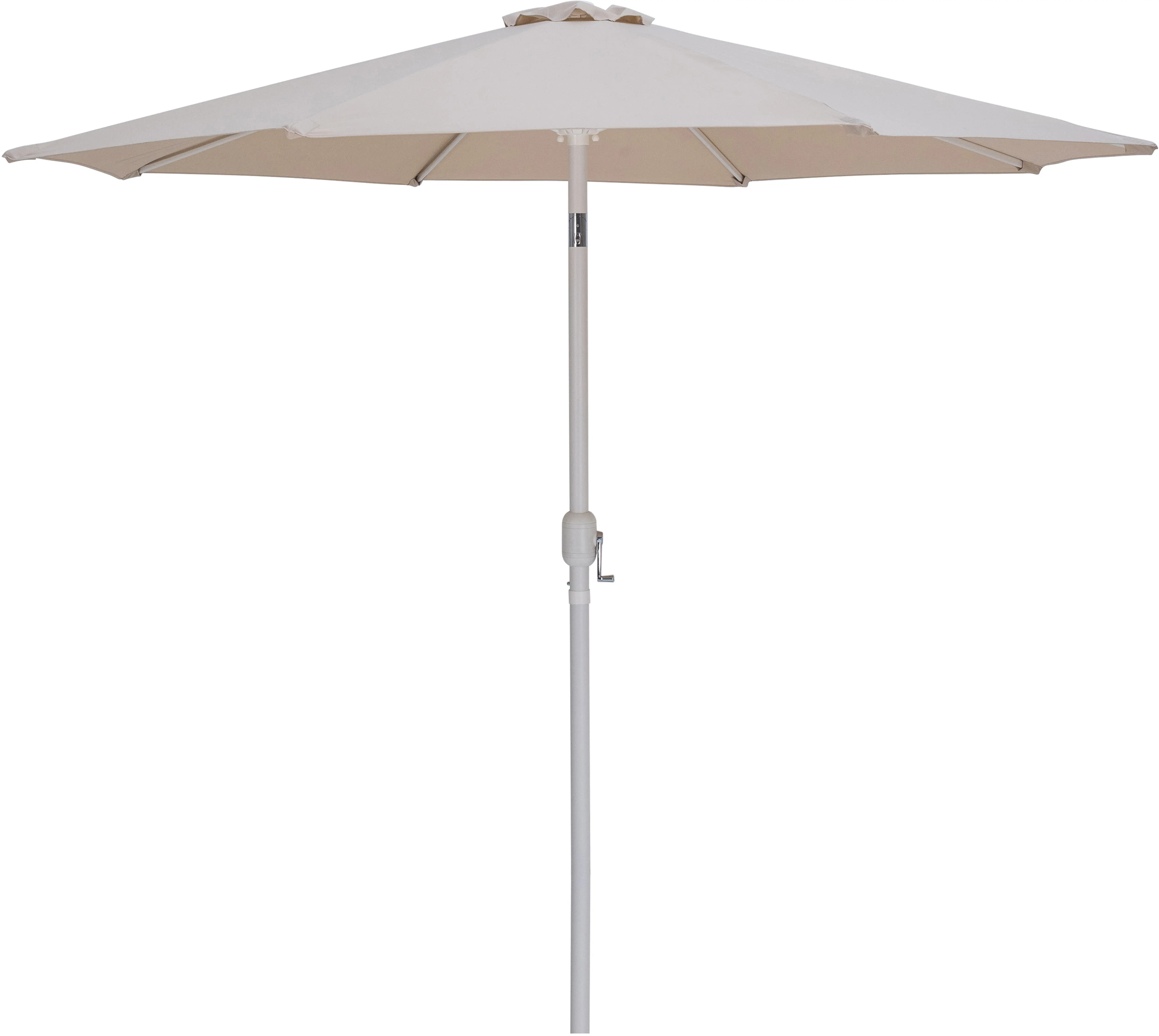 Fiji Beige Patio Umbrella with White Aluminum Base Set-5