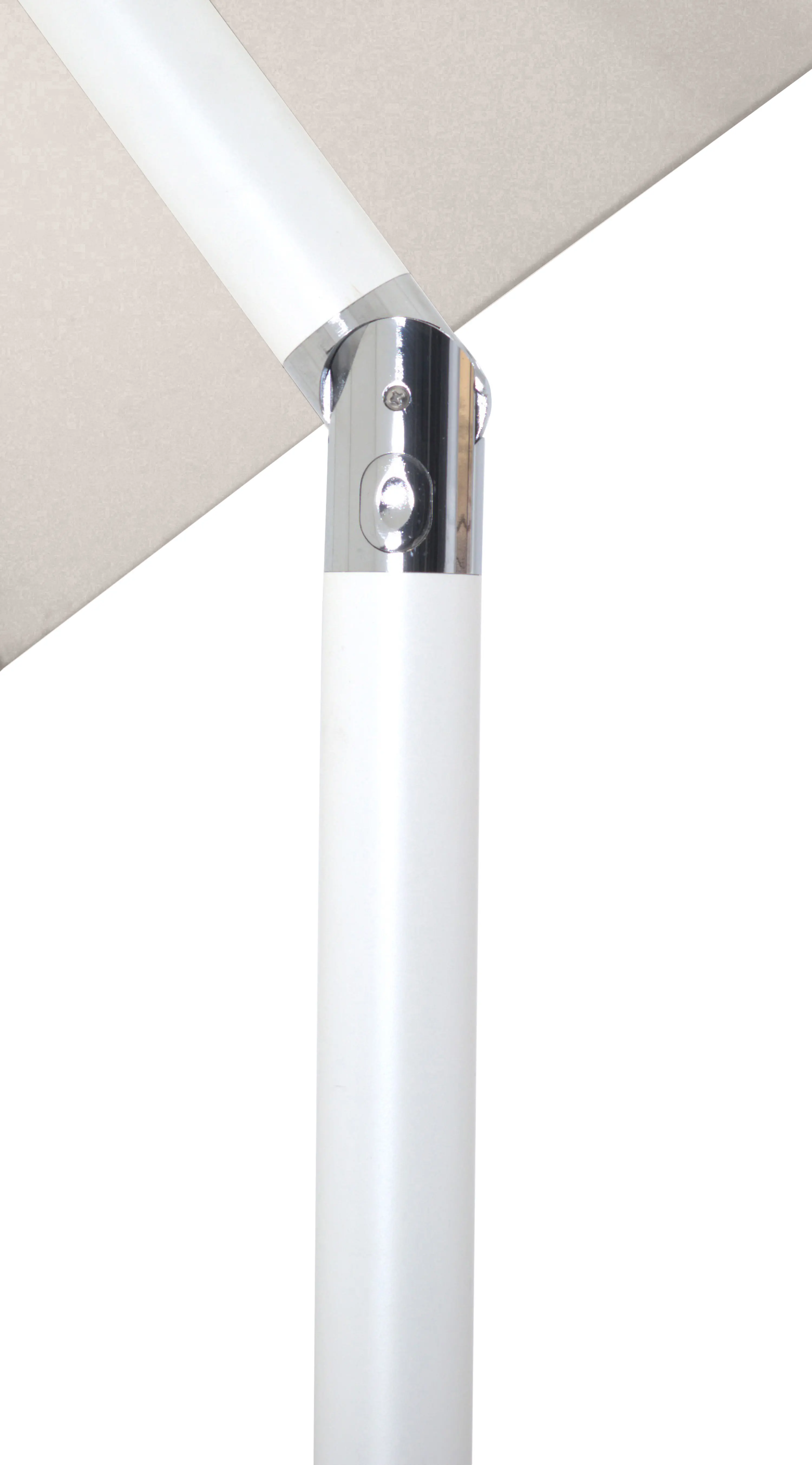 Fiji Beige Patio Umbrella with White Aluminum Base Set-7