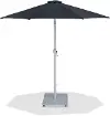 Fiji Black Patio Umbrella with White Aluminum Base Set