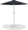 Fiji Black Patio Umbrella with White Aluminum Base Set
