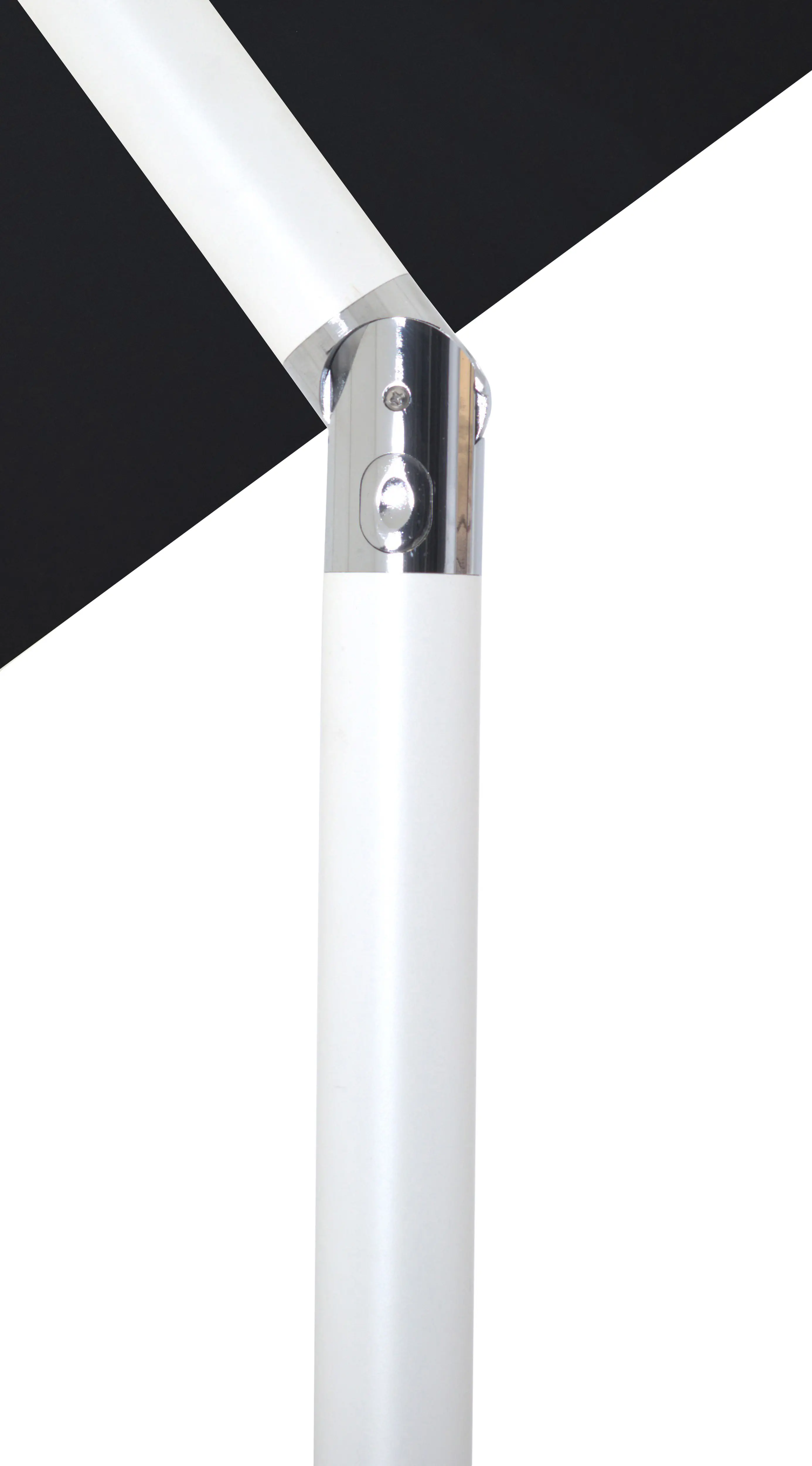 55015BLACK-BW Fiji Black Patio Umbrella with White Aluminum Base Set-7