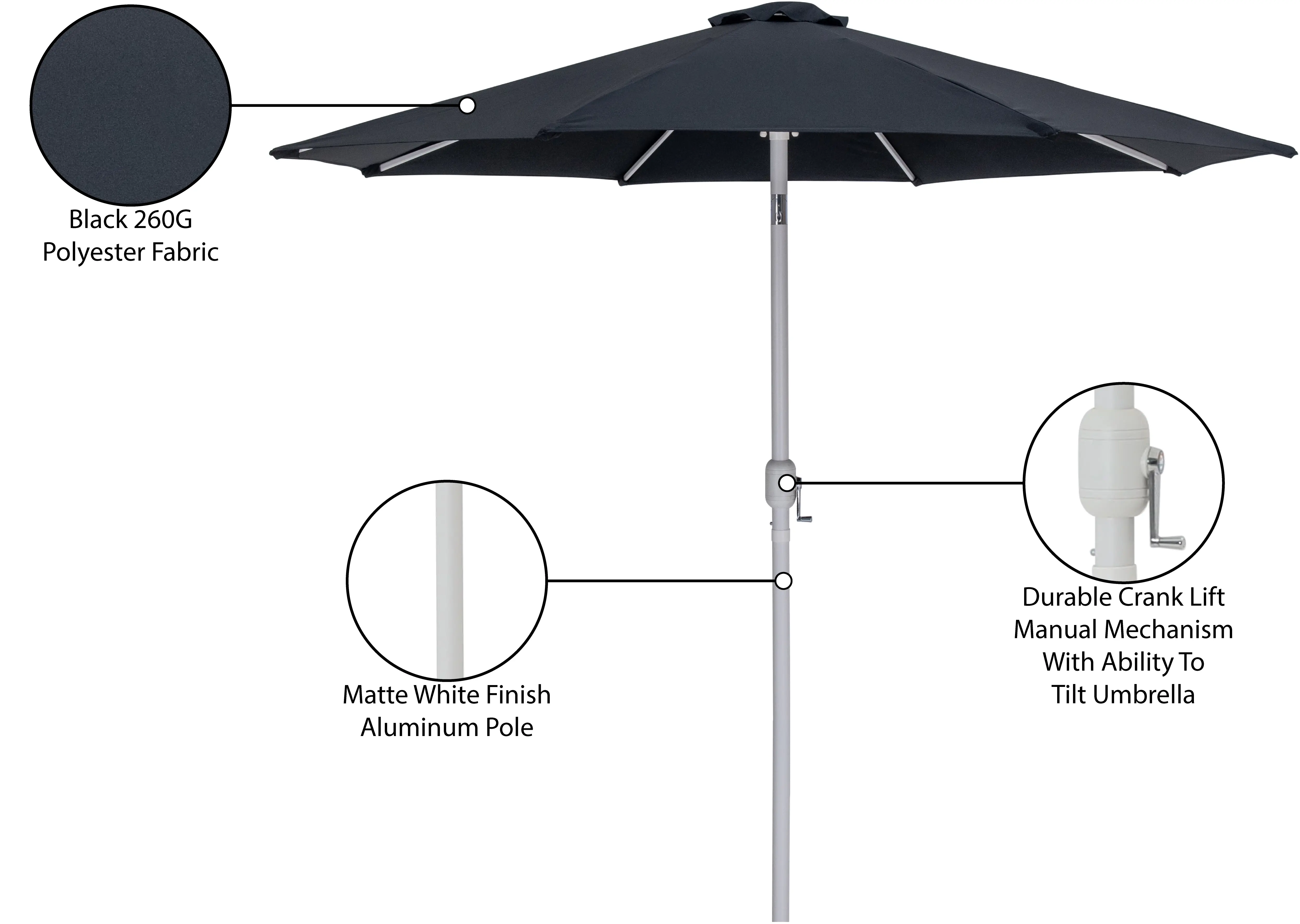 Fiji Black Patio Umbrella-10