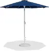 Fiji Navy Patio Umbrella with White Aluminum Base Set