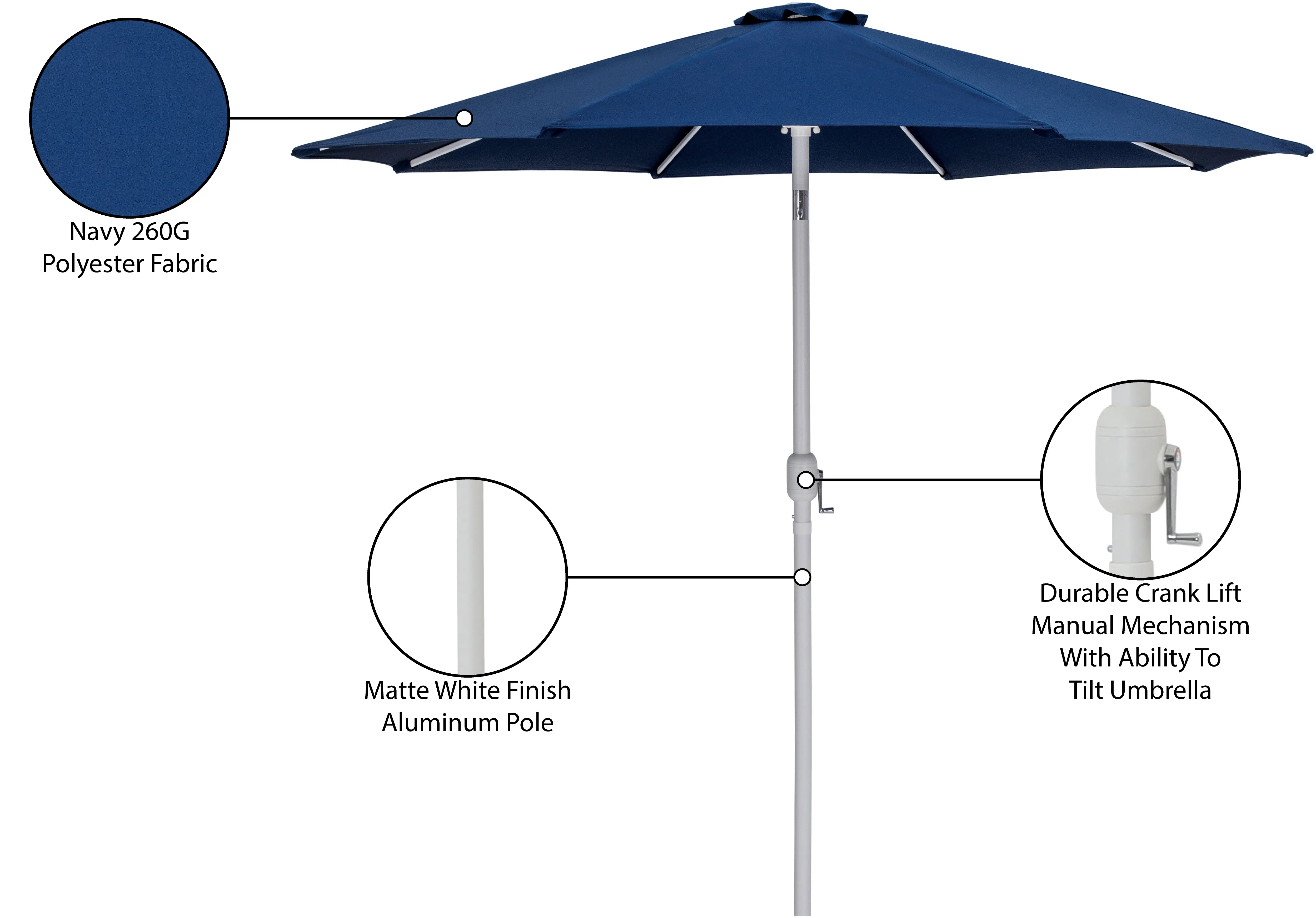 Fiji Navy Patio Umbrella-10