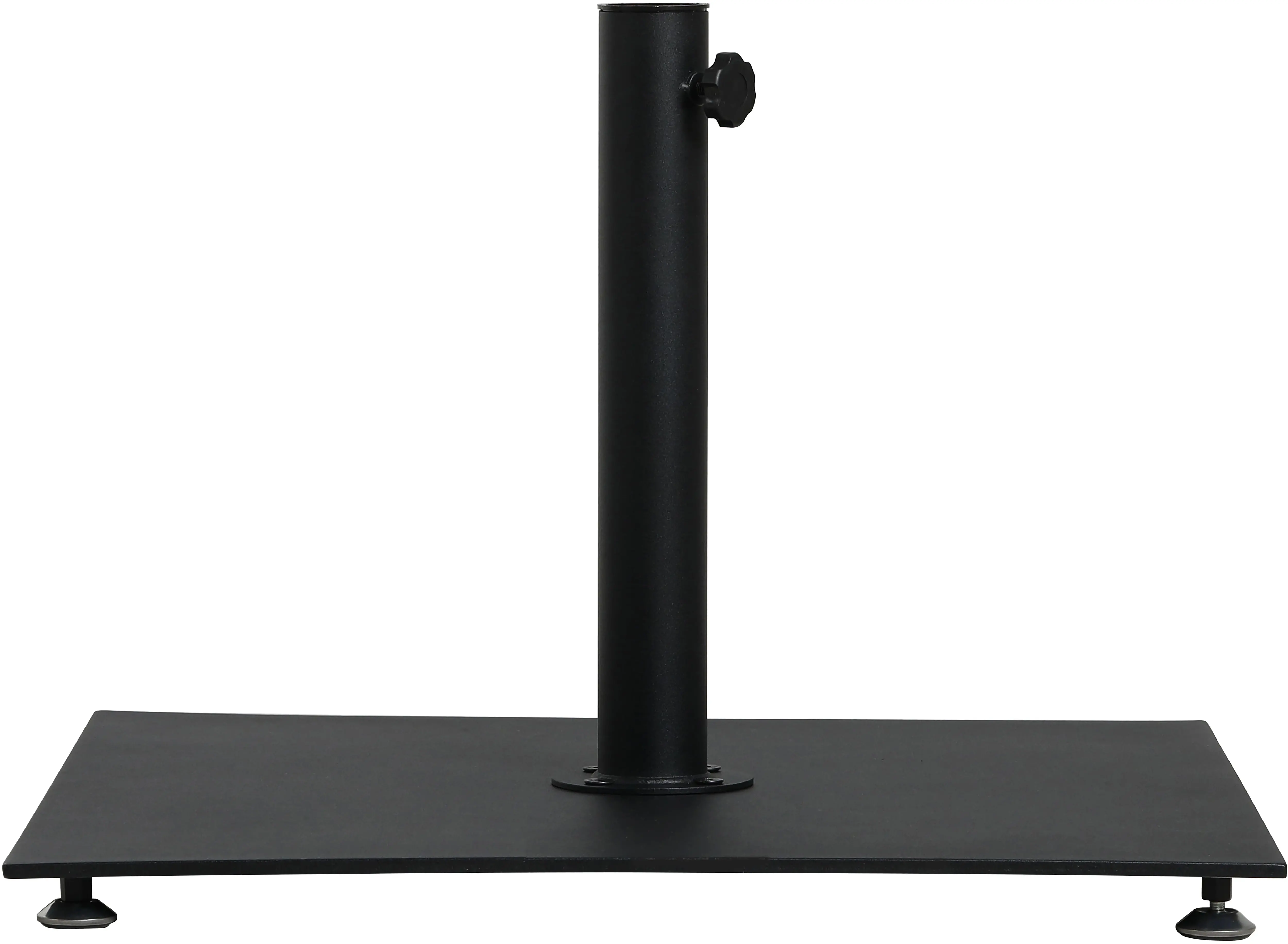 Fiji Black Patio Umbrella with Black Aluminum Base Set-12