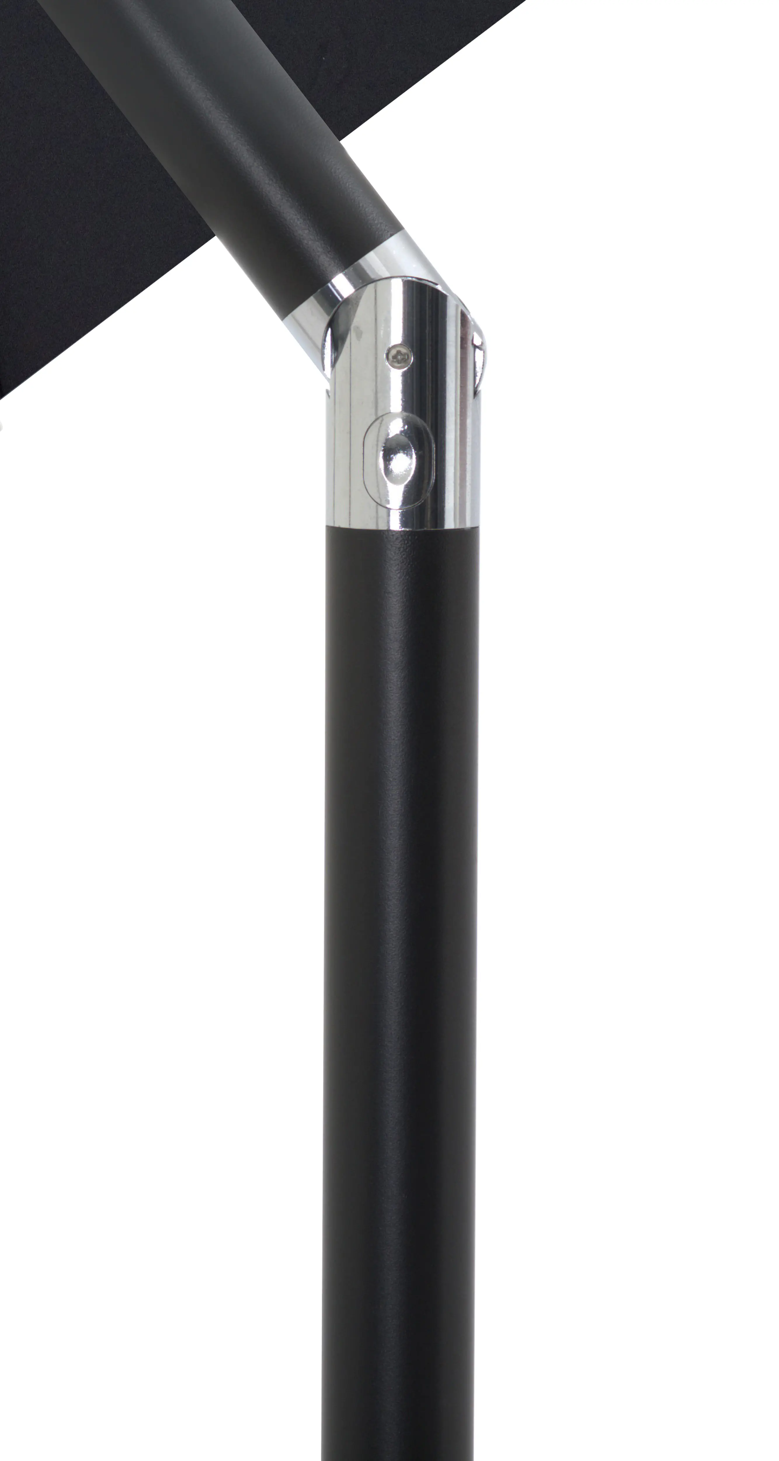 Fiji Black Patio Umbrella with Black Aluminum Base Set-7