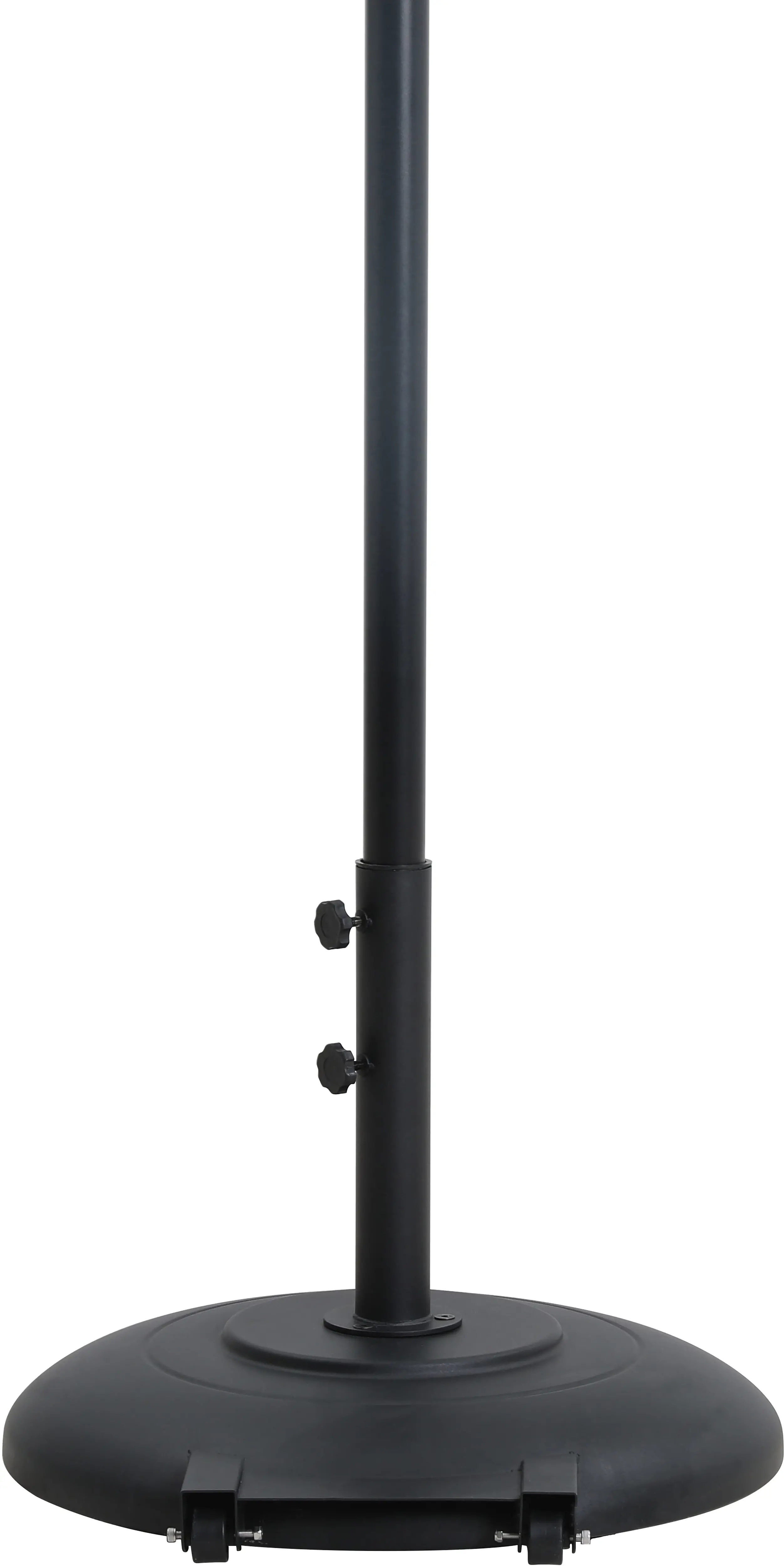 Fiji Black Patio Umbrella with Black Aluminum Base Set-11