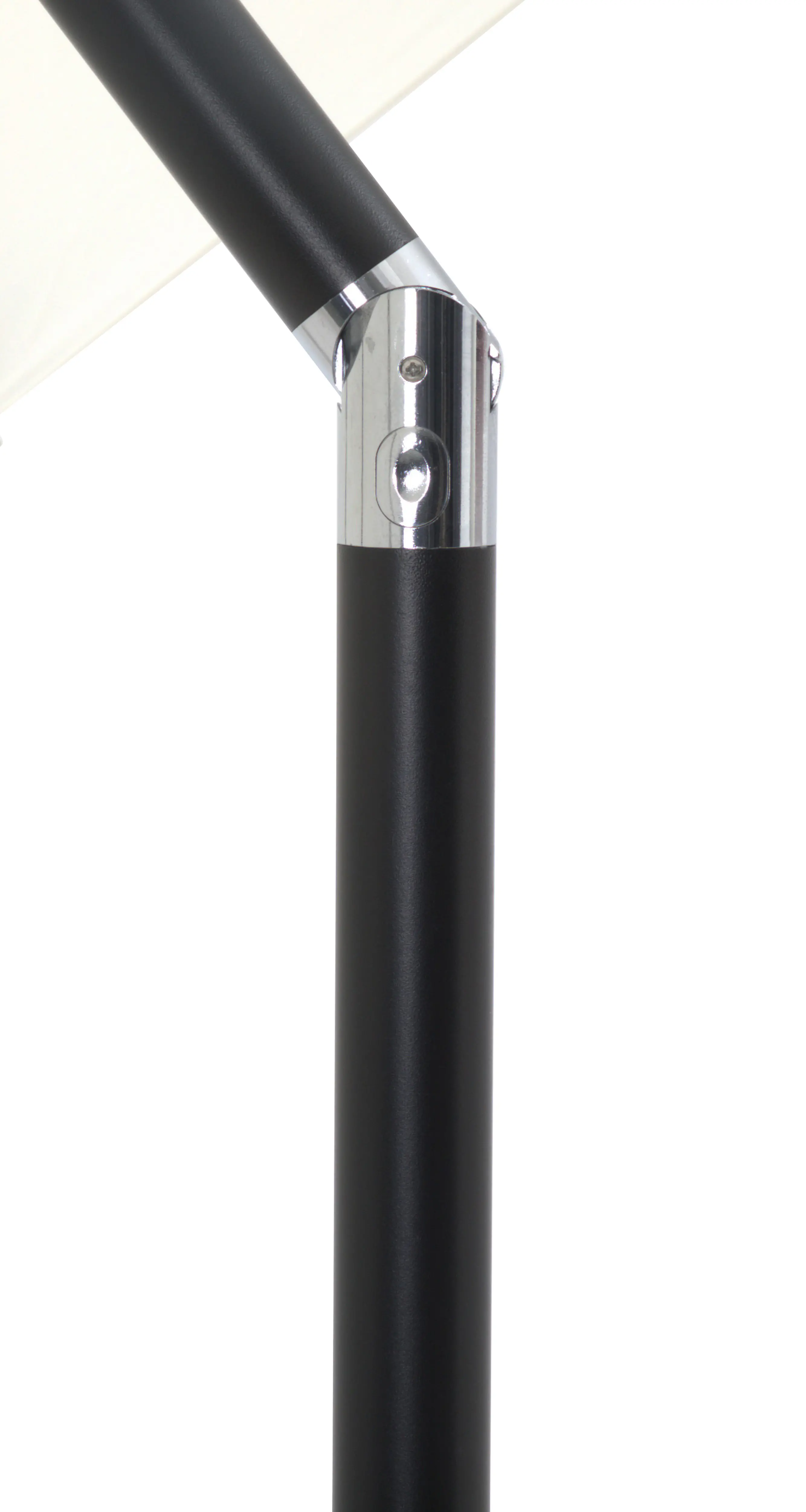 Fiji Black Patio Umbrella with Black Aluminum Base Set-6