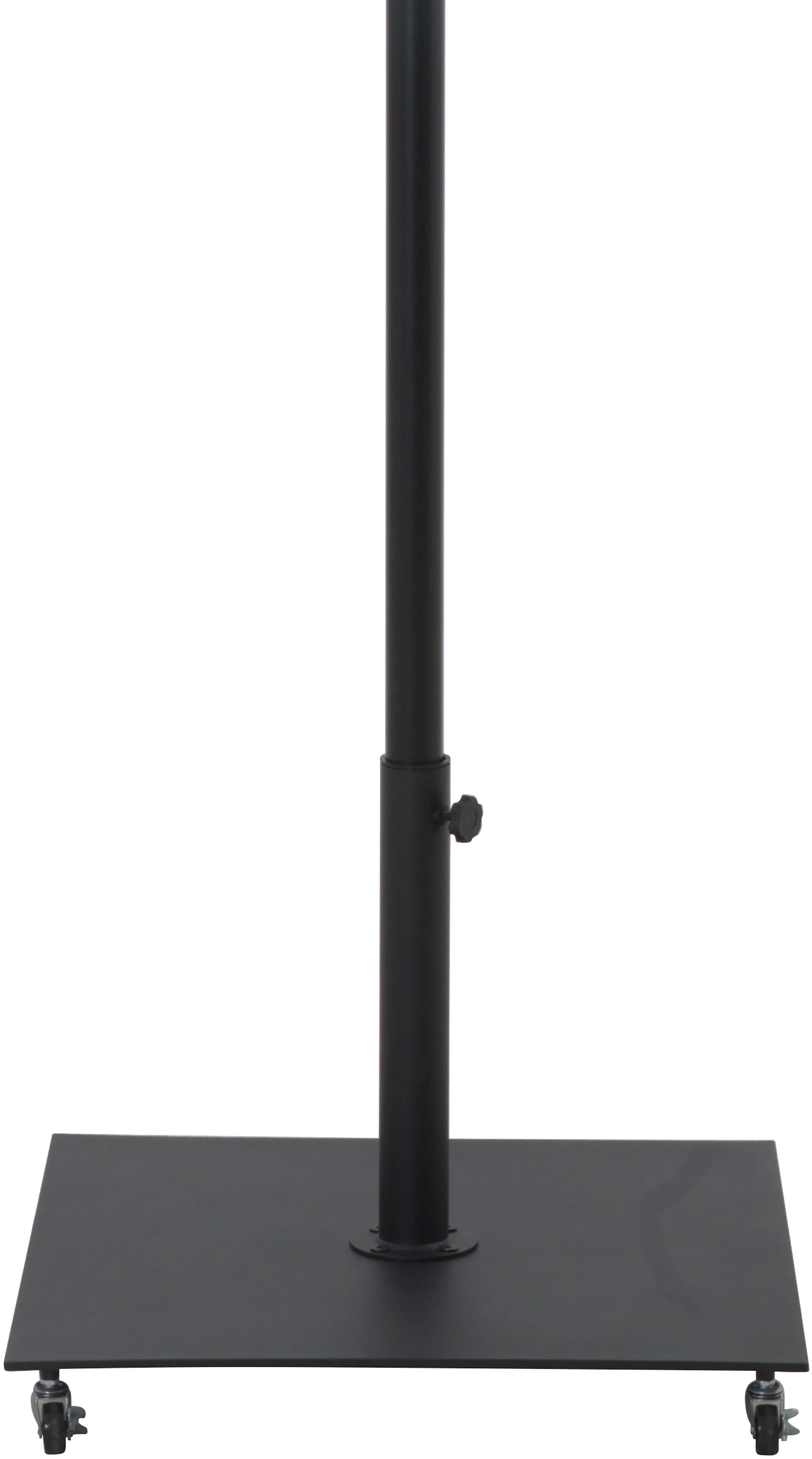Fiji White Patio Umbrella with Black Aluminum Base Set-10