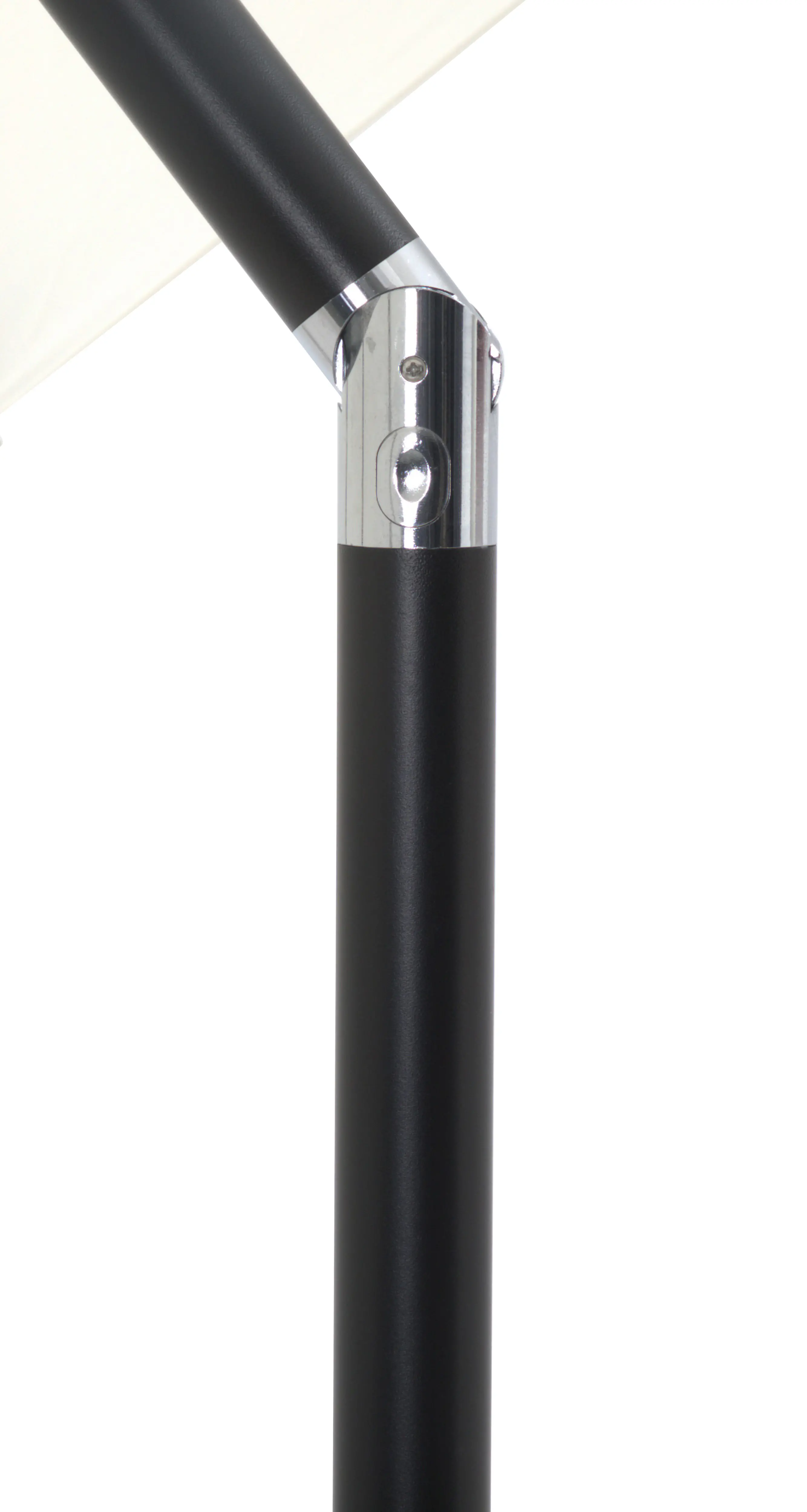Fiji White Patio Umbrella with Black Aluminum Base Set-7