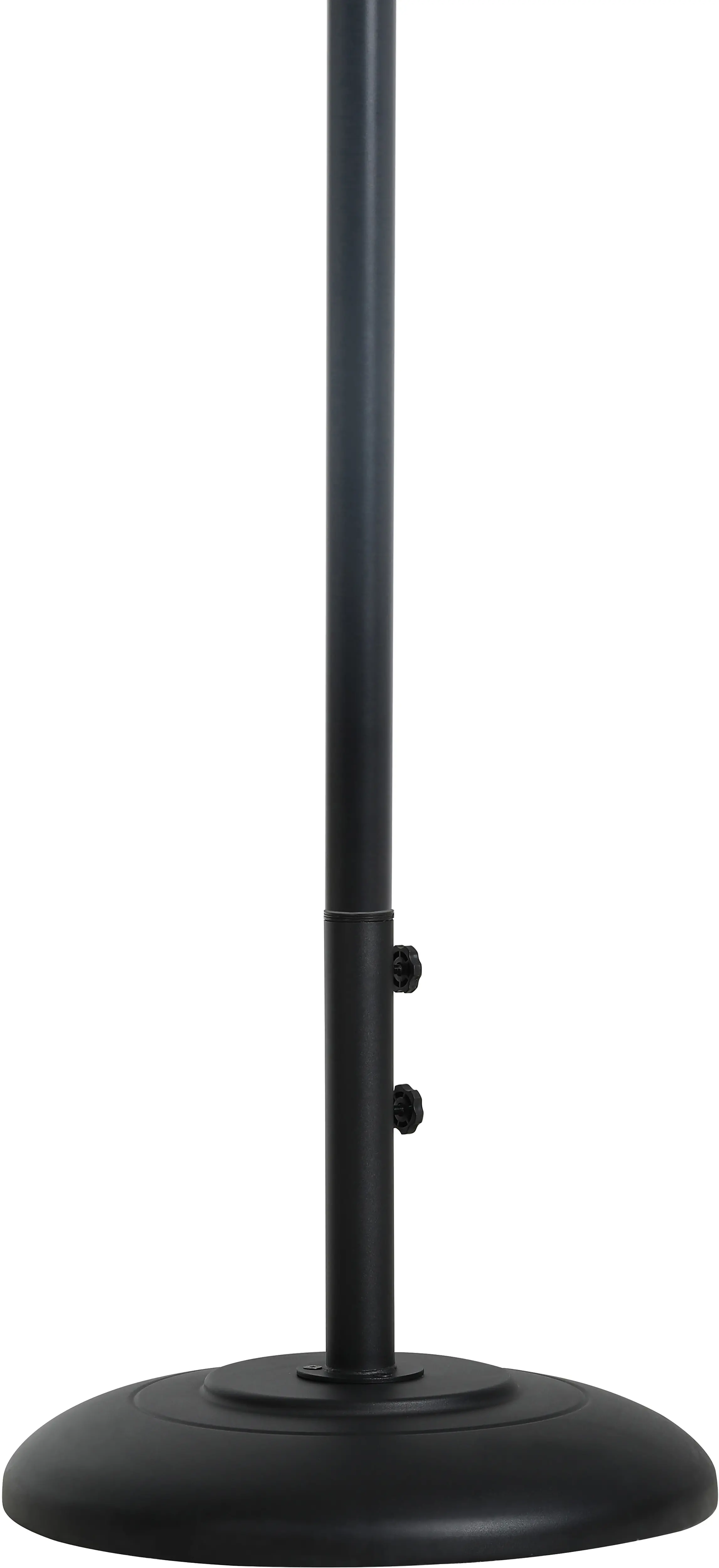 Fiji White Patio Umbrella with Black Aluminum Base Set-10