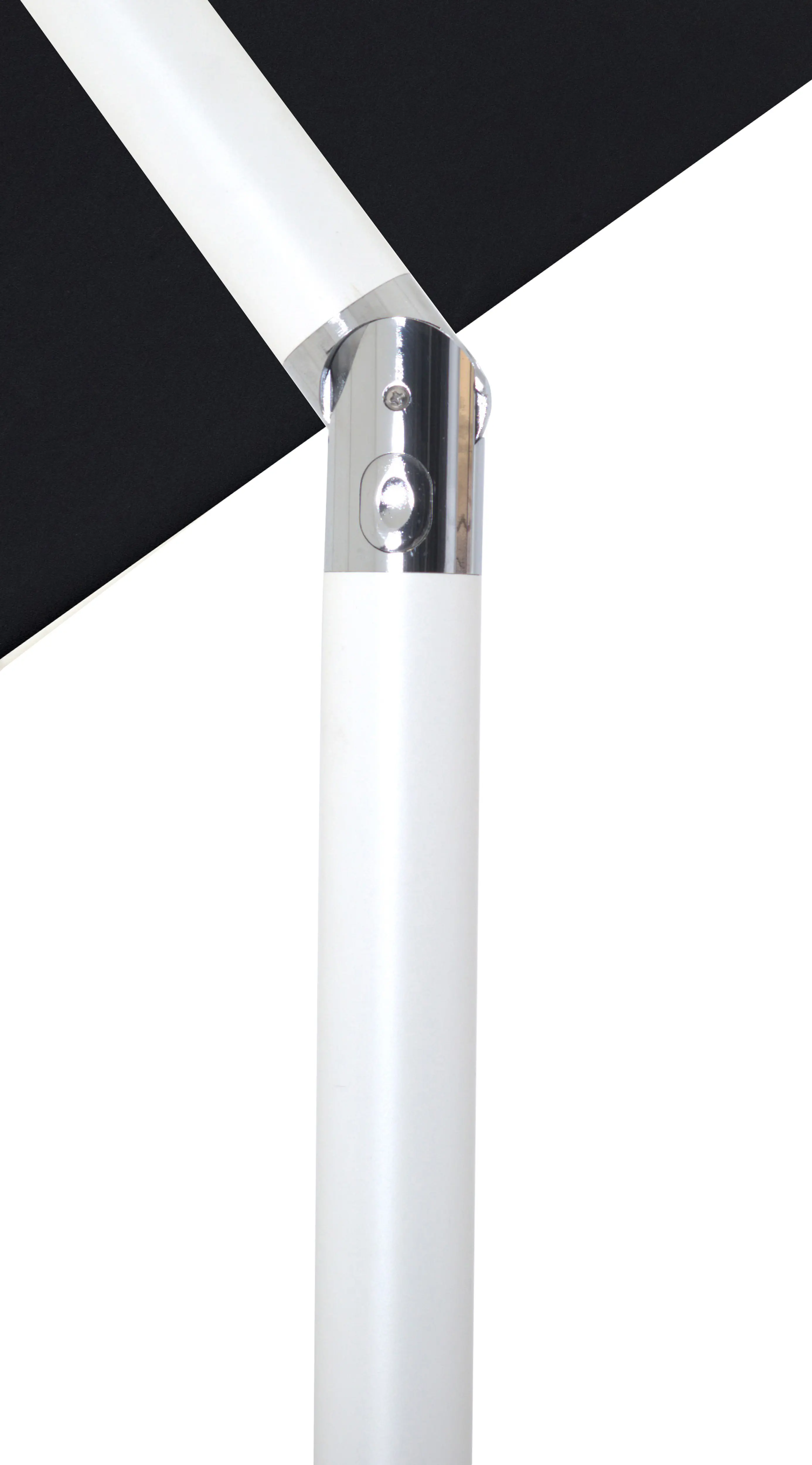 Amalfi Black Patio Umbrella with White Aluminum Base Set-7
