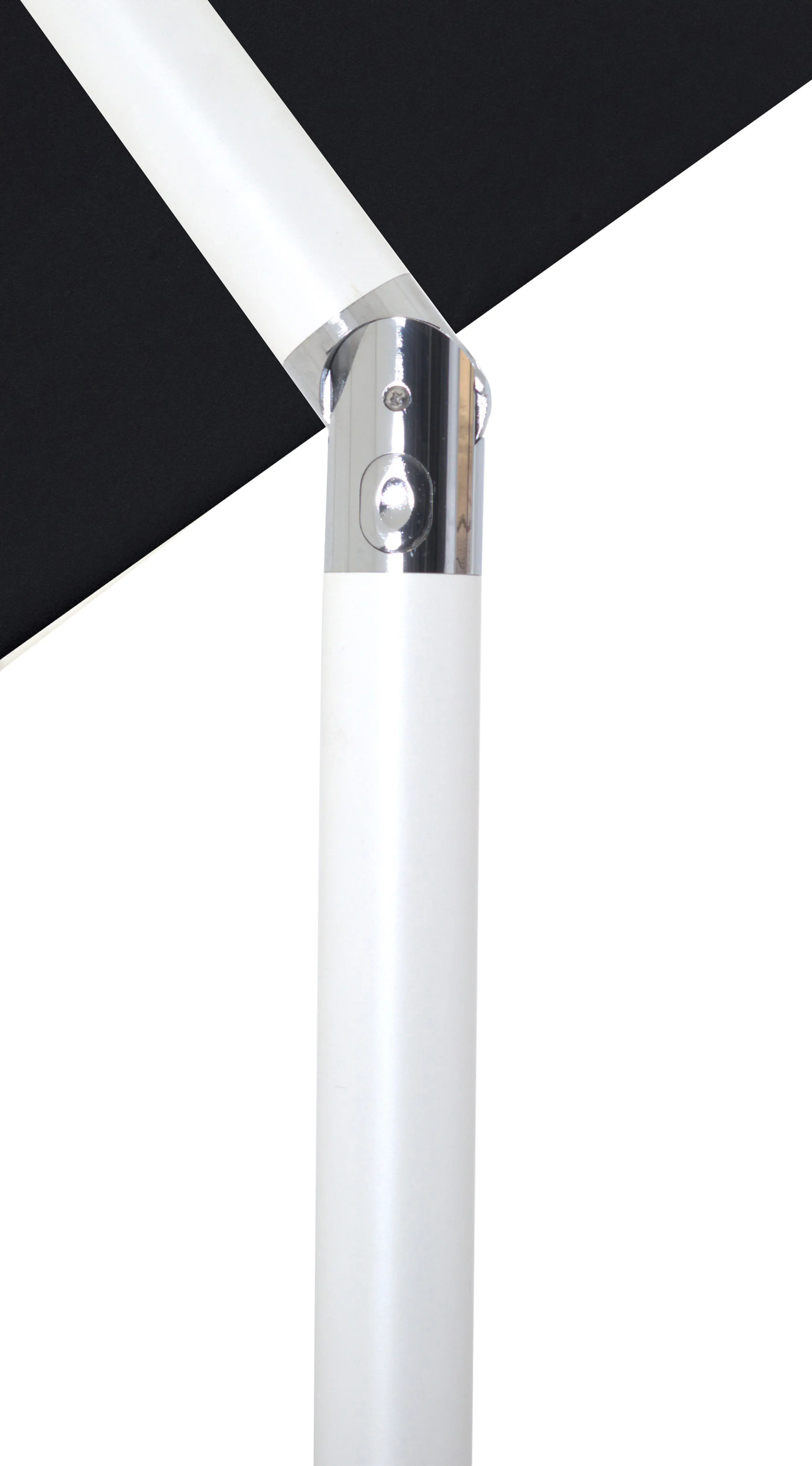 Amalfi Black Patio Umbrella with White Aluminum Base Set-7