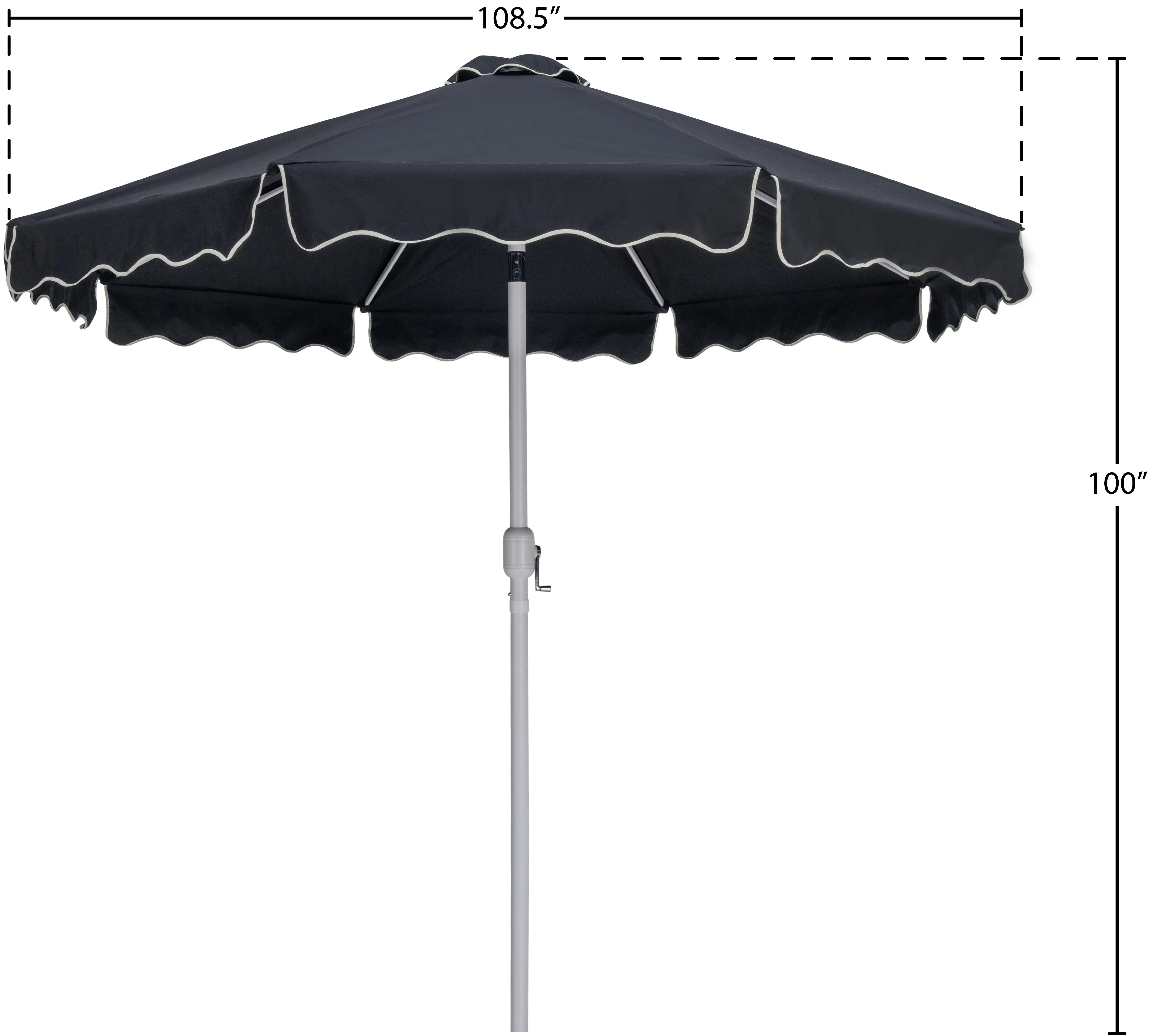 Amalfi Black Patio Umbrella-11