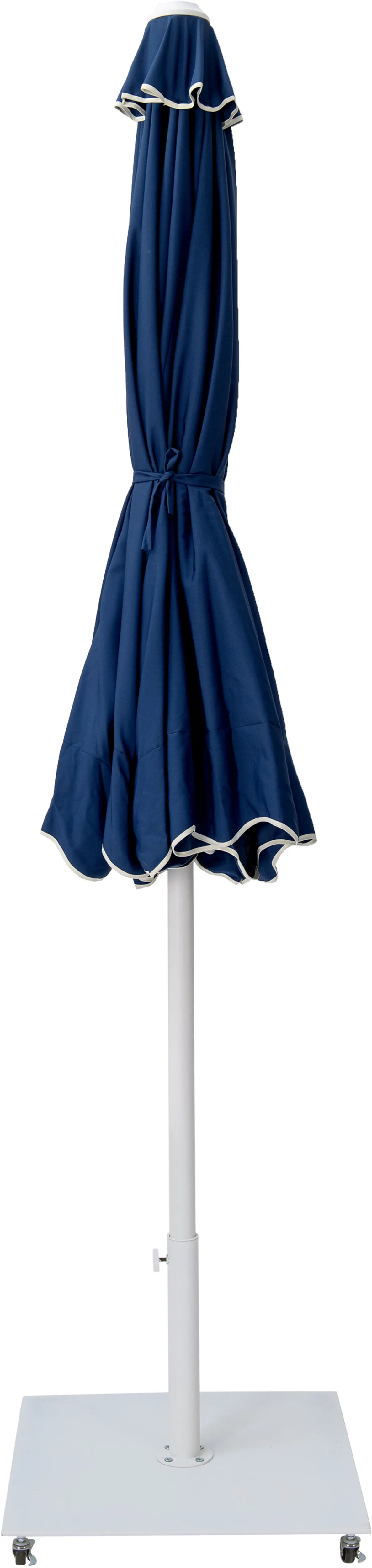 Amalfi Navy Patio Umbrella with White Aluminum Base Set-3