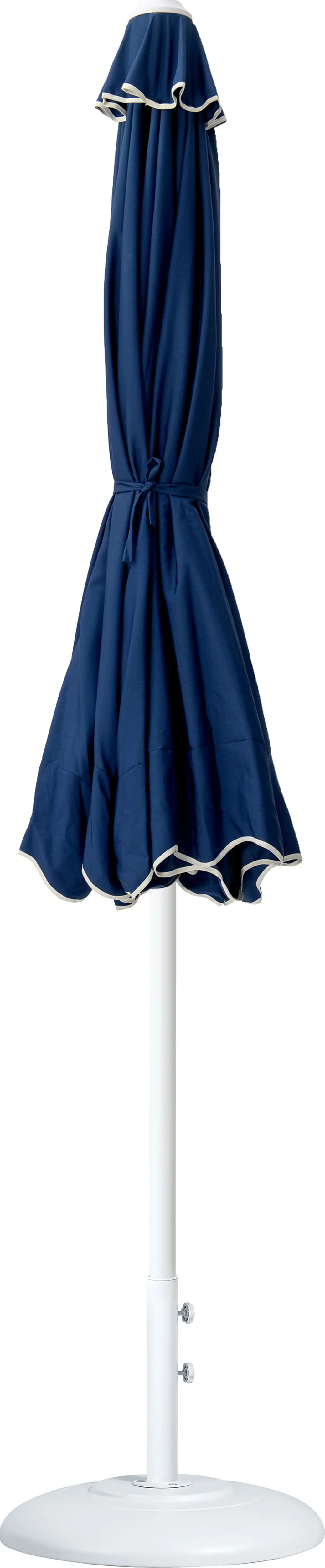 Amalfi Navy Patio Umbrella with White Aluminum Base Set-3