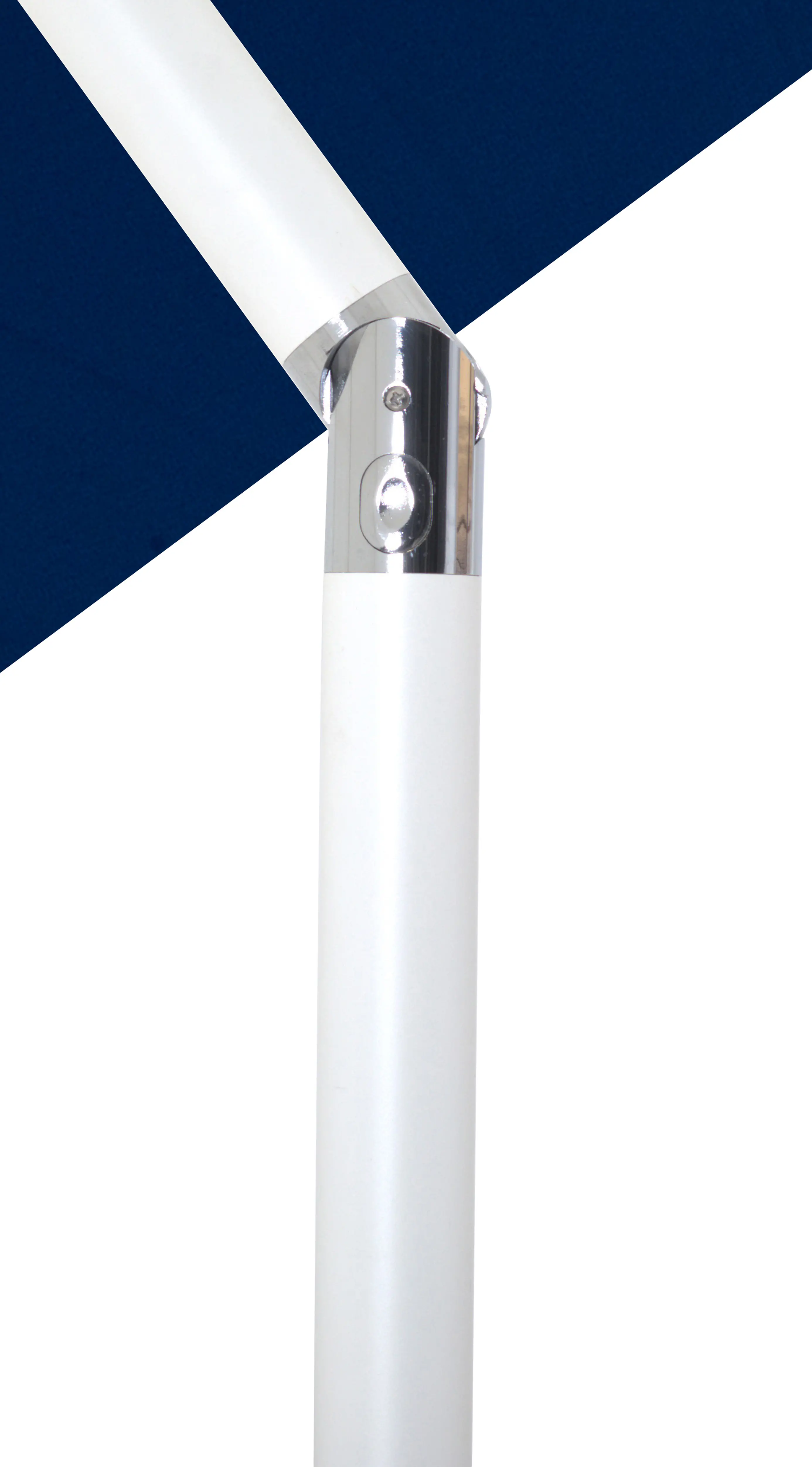 Amalfi Navy Patio Umbrella with White Aluminum Base Set-7