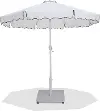 Amalfi White Patio Umbrella with White Aluminum Base Set