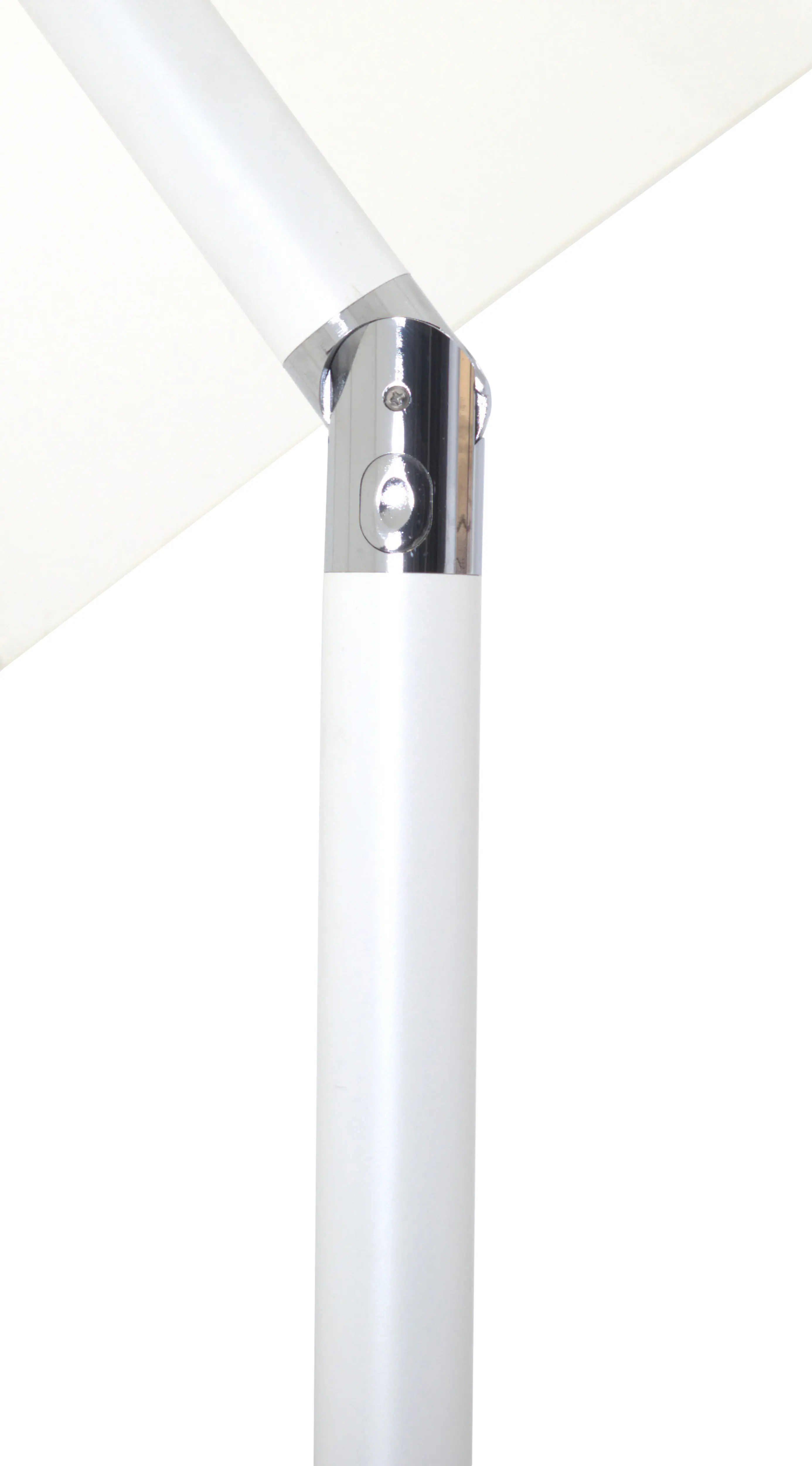Amalfi White Patio Umbrella with White Aluminum Base Set-7