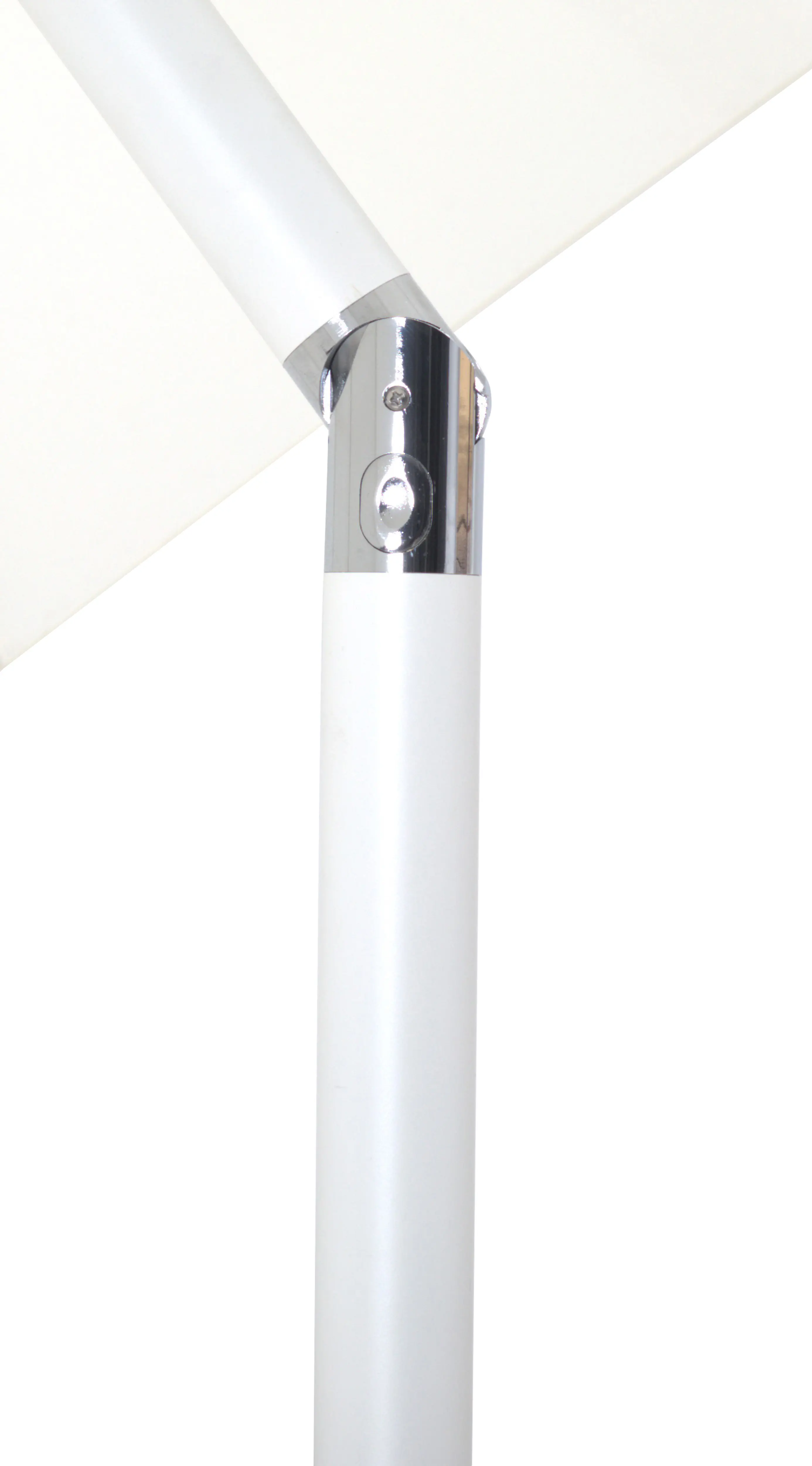 Amalfi White Patio Umbrella with White Aluminum Base Set-7