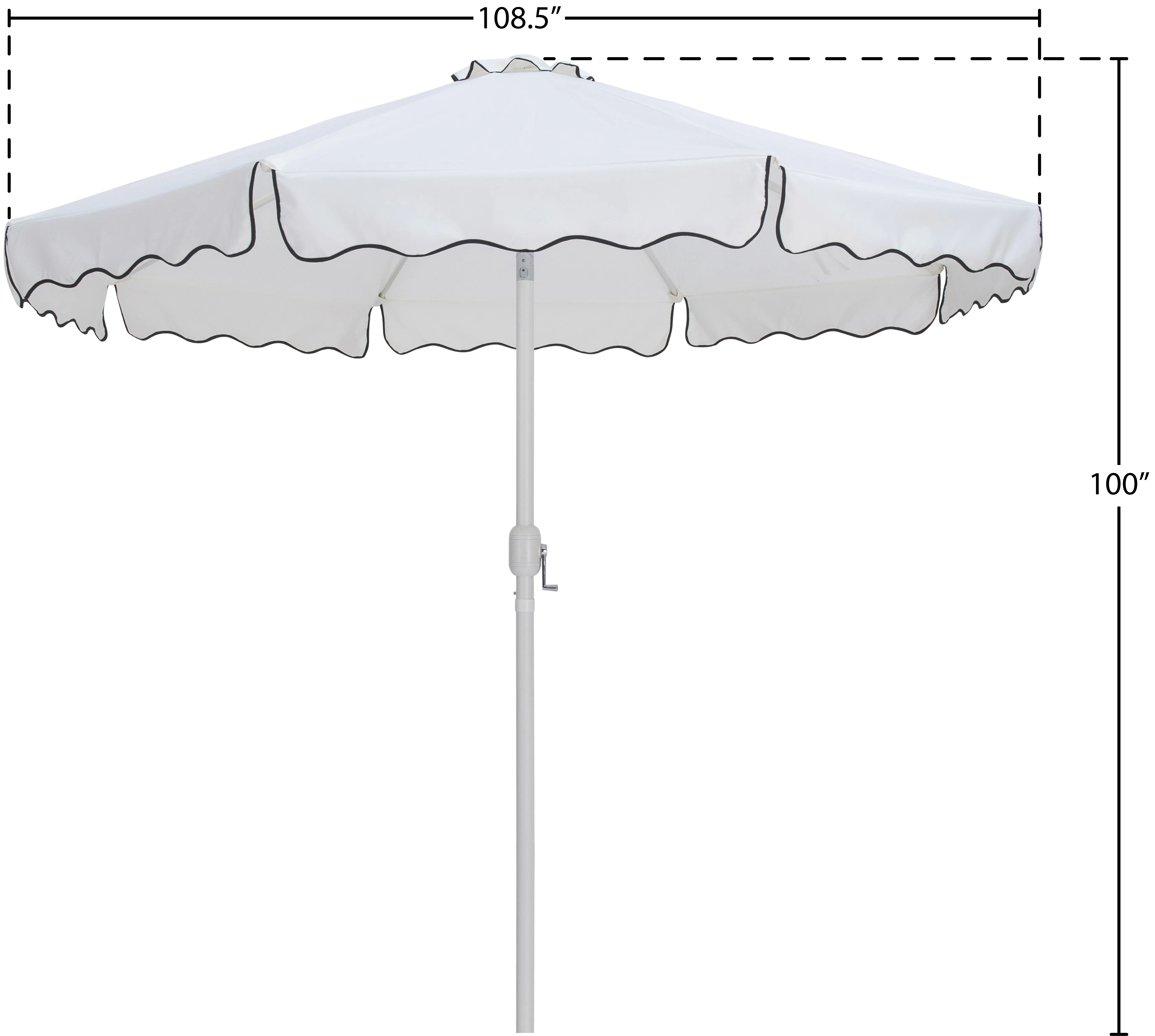 Amalfi White Patio Umbrella-11