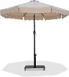 Amalfi Beige Patio Umbrella with Black Aluminum Base Set