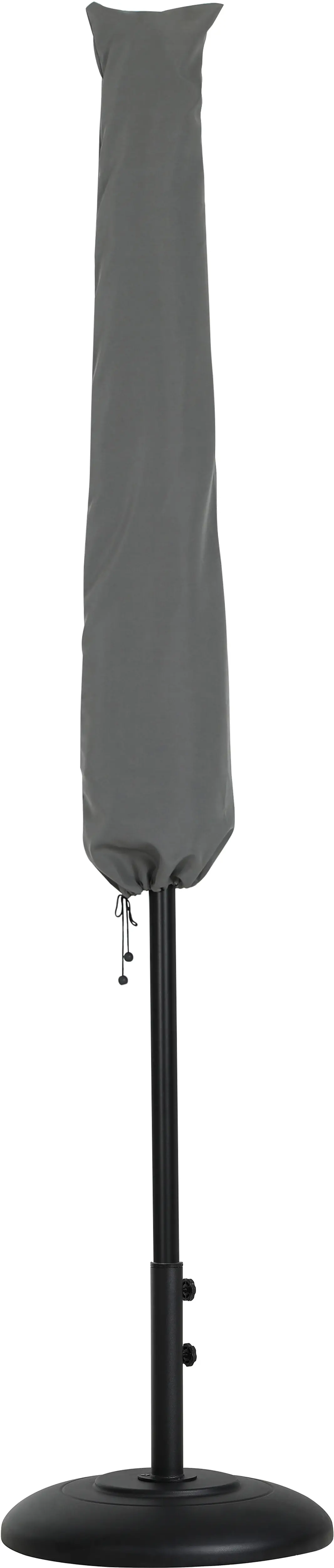 Amalfi Beige Patio Umbrella with Black Aluminum Base Set-4
