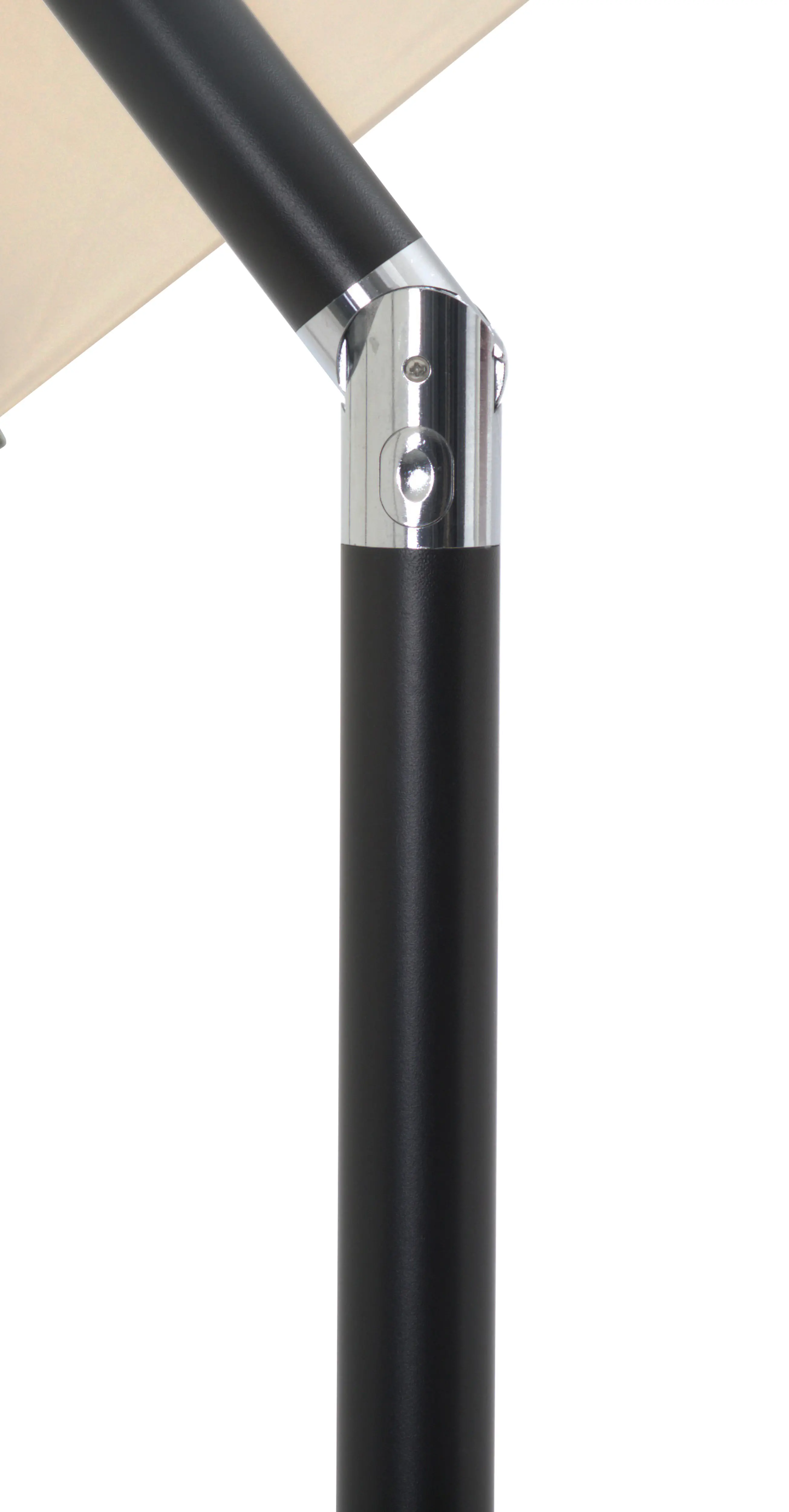 Amalfi Beige Patio Umbrella with Black Aluminum Base Set-7
