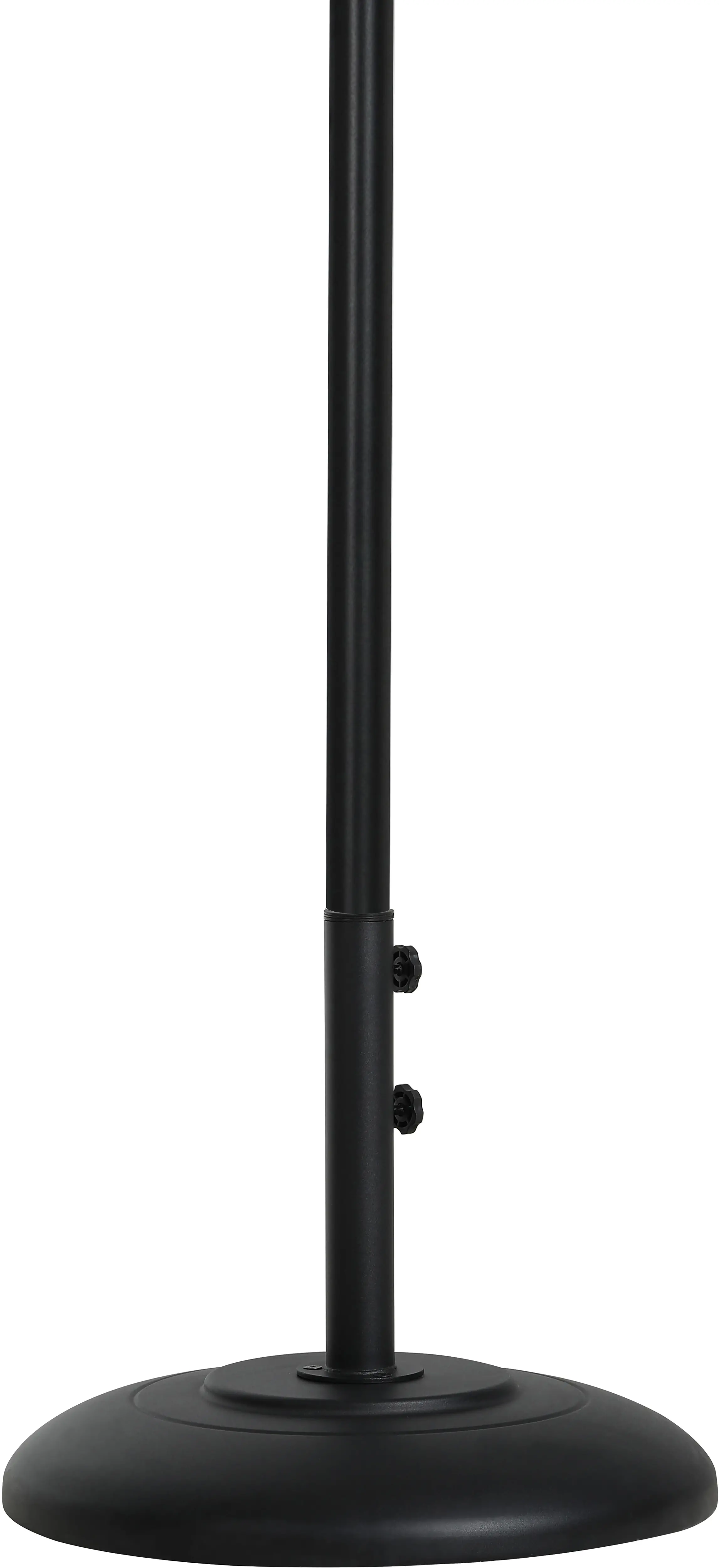 Amalfi White Patio Umbrella with Black Aluminum Base Set-10
