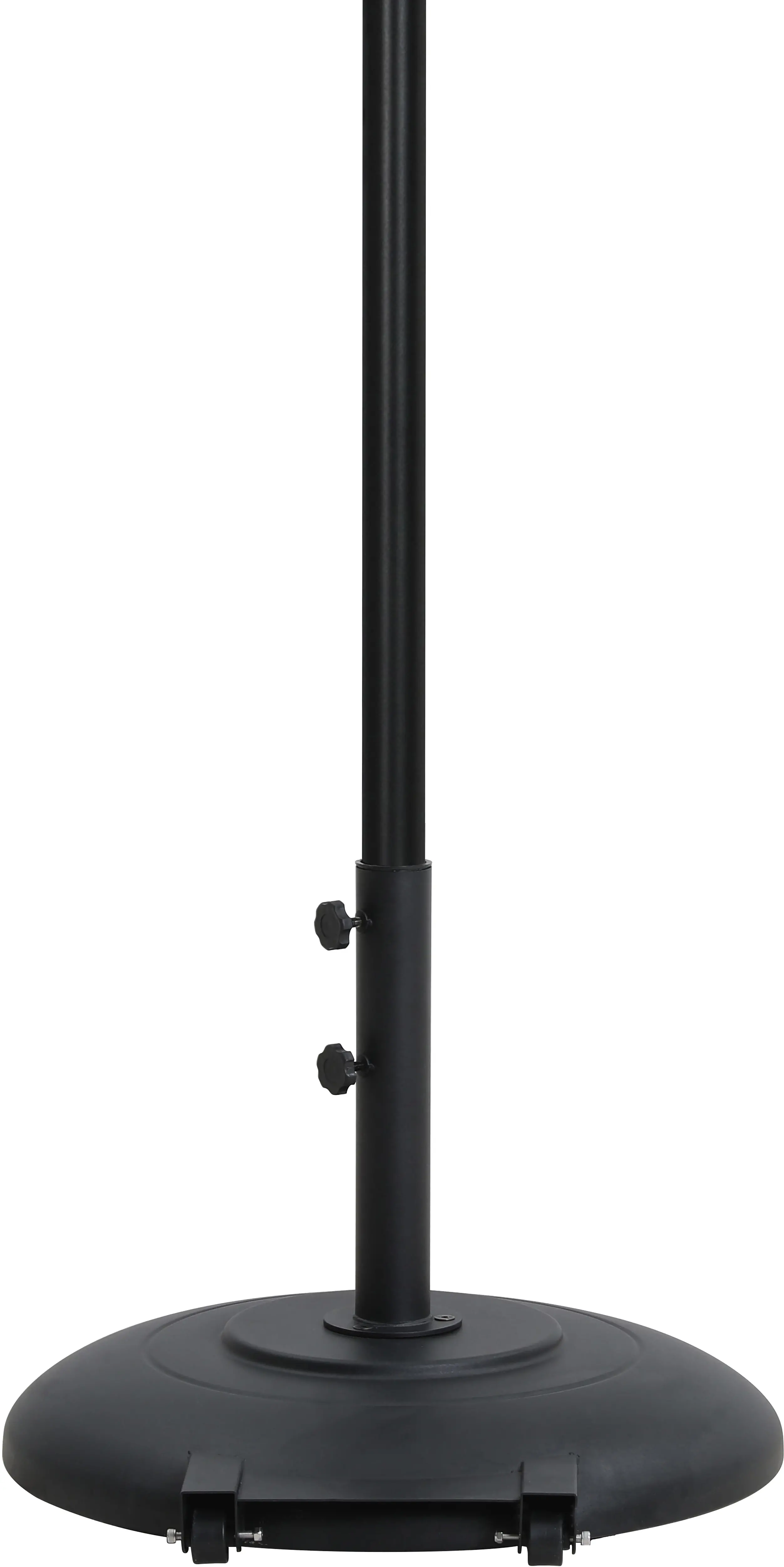 Amalfi White Patio Umbrella with Black Aluminum Base Set-11