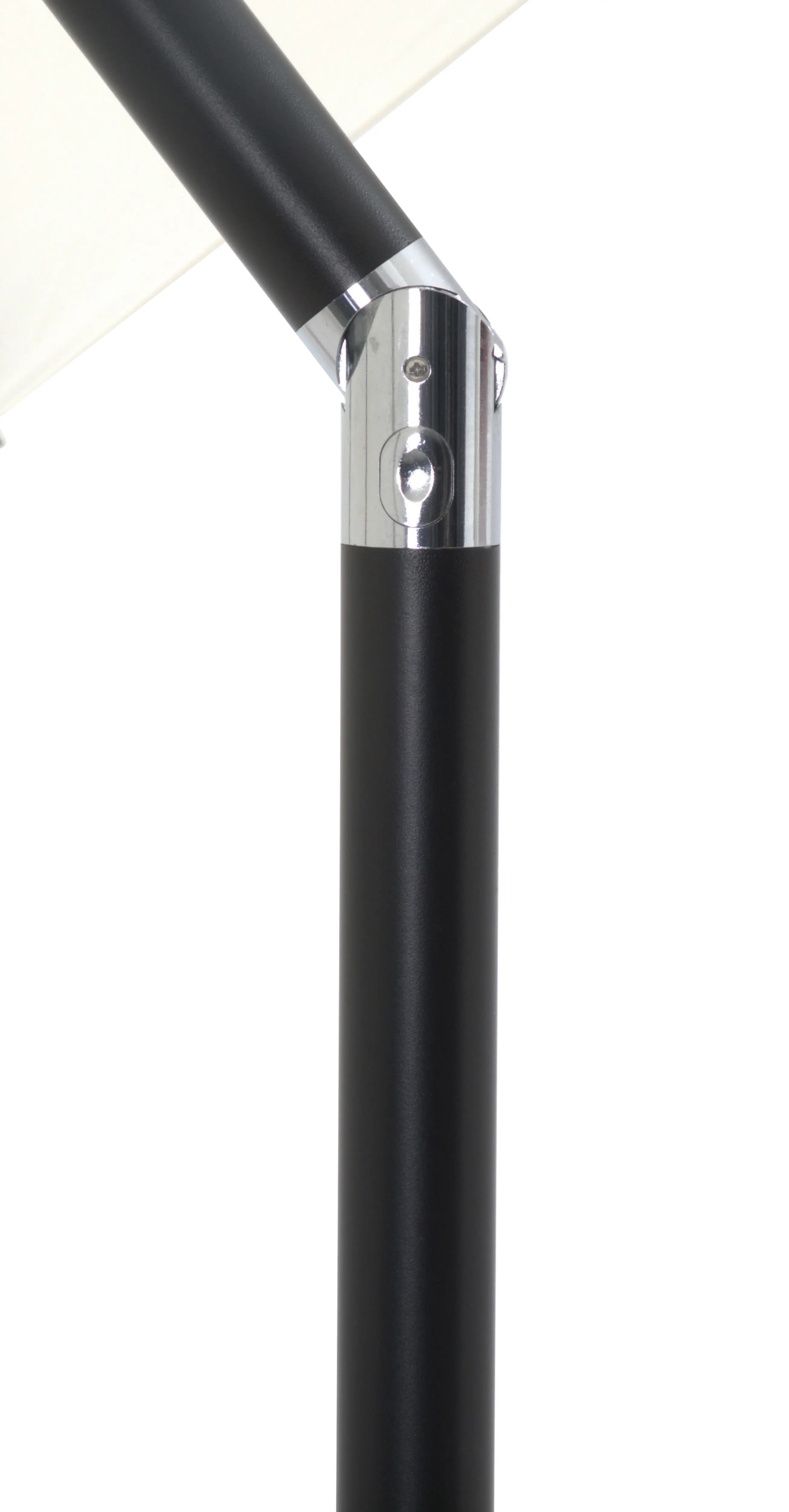 Amalfi White Patio Umbrella with Black Aluminum Base Set-7