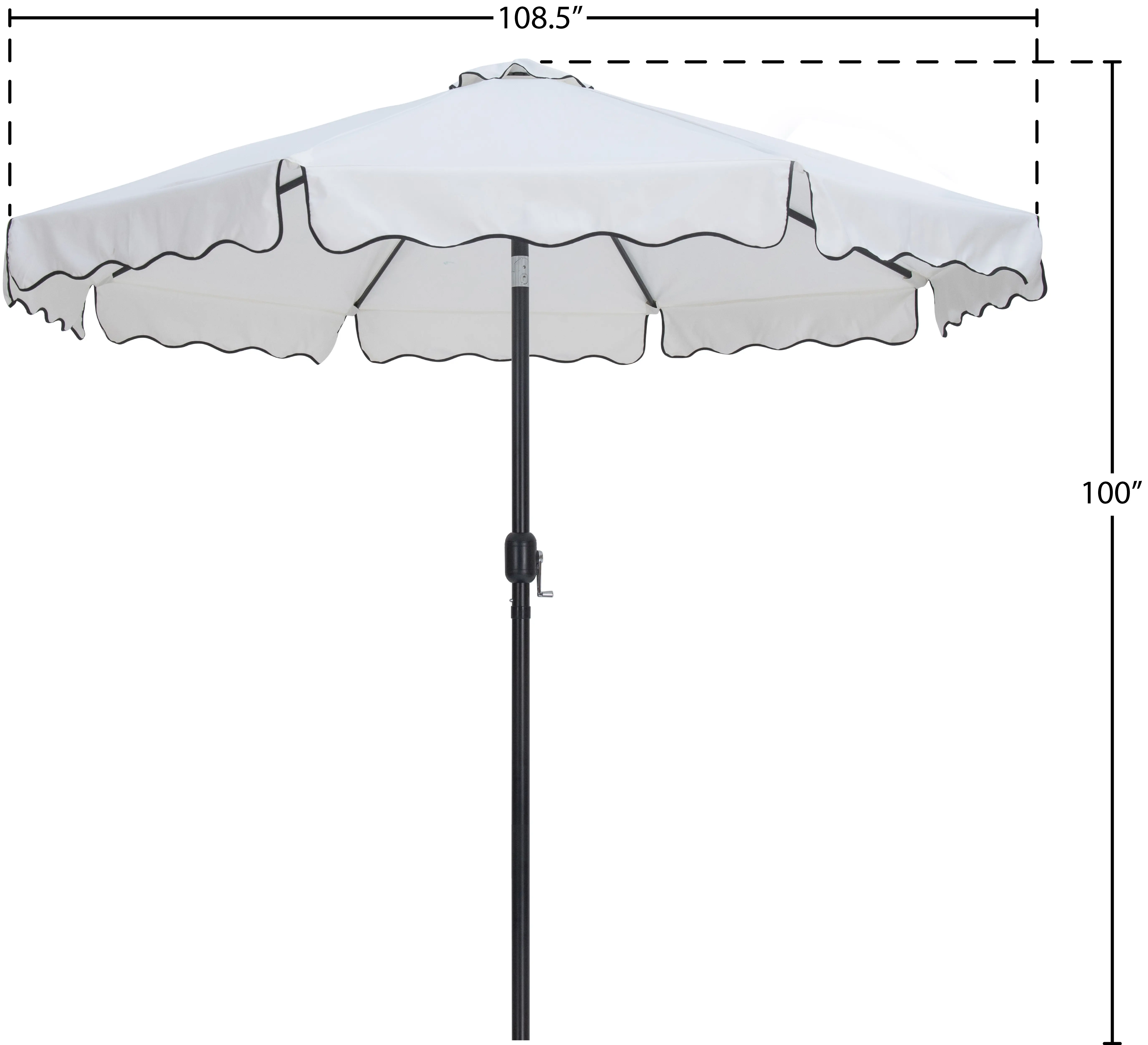 Amalfi White Patio Umbrella-11