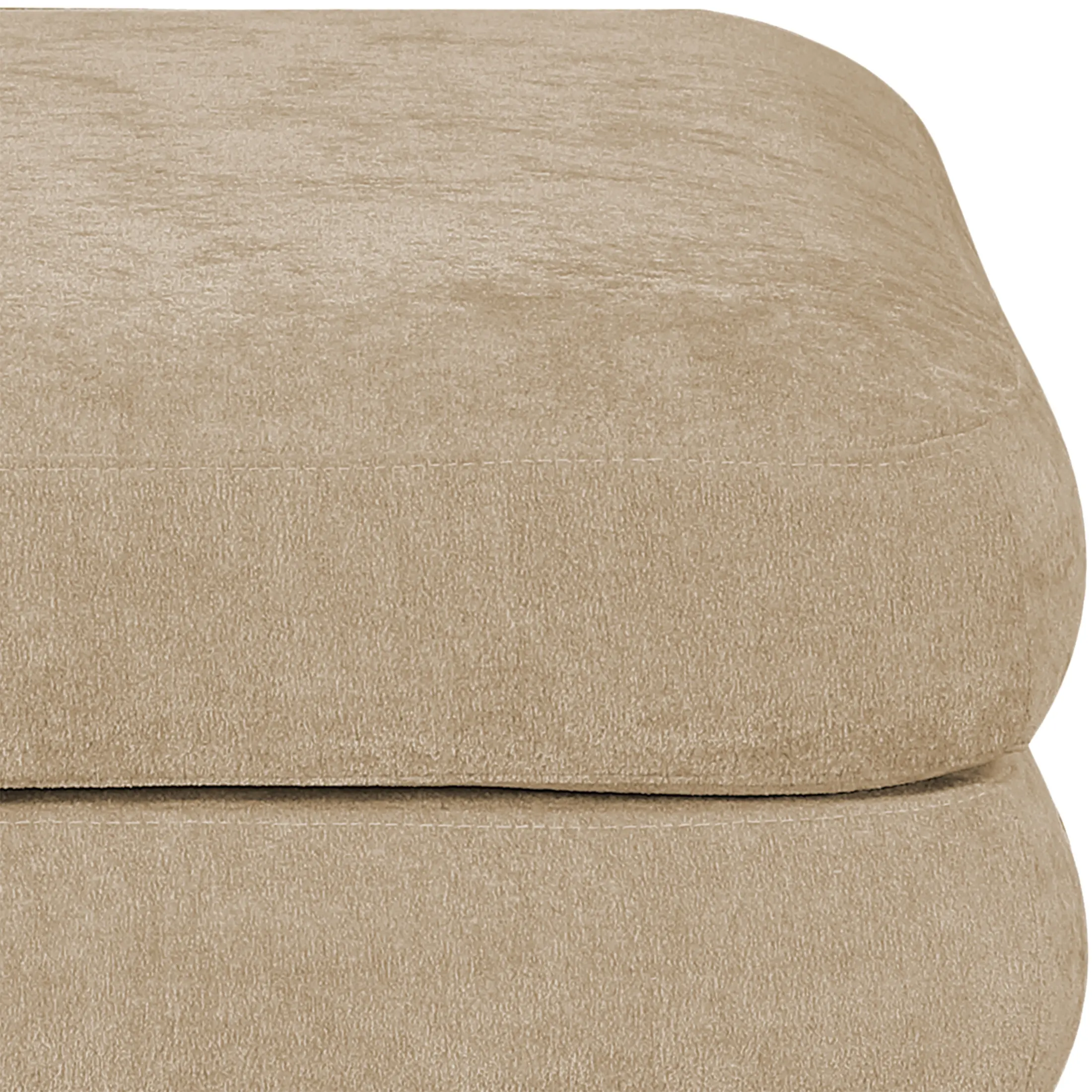 Stellar Beige Chenille Modular Ottoman-3