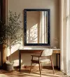 Pavia Black Genuine Marble Mirror
