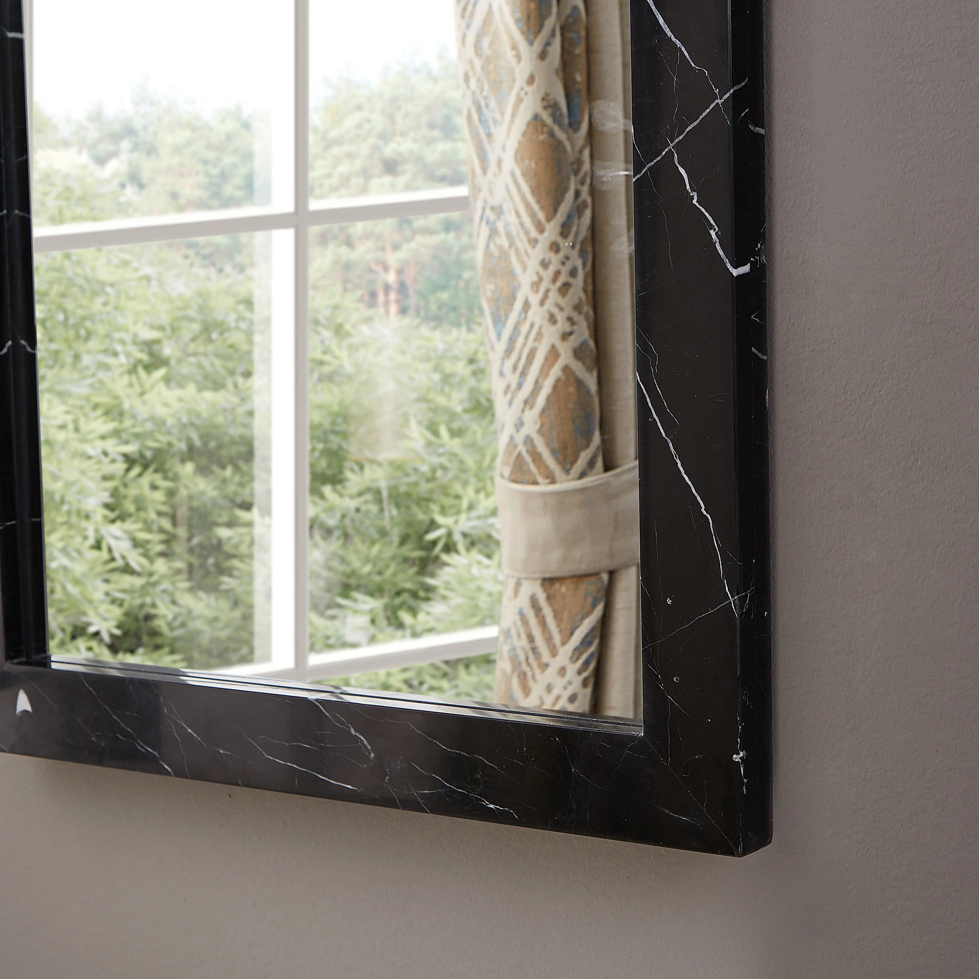 Pavia Black Genuine Marble Mirror-3