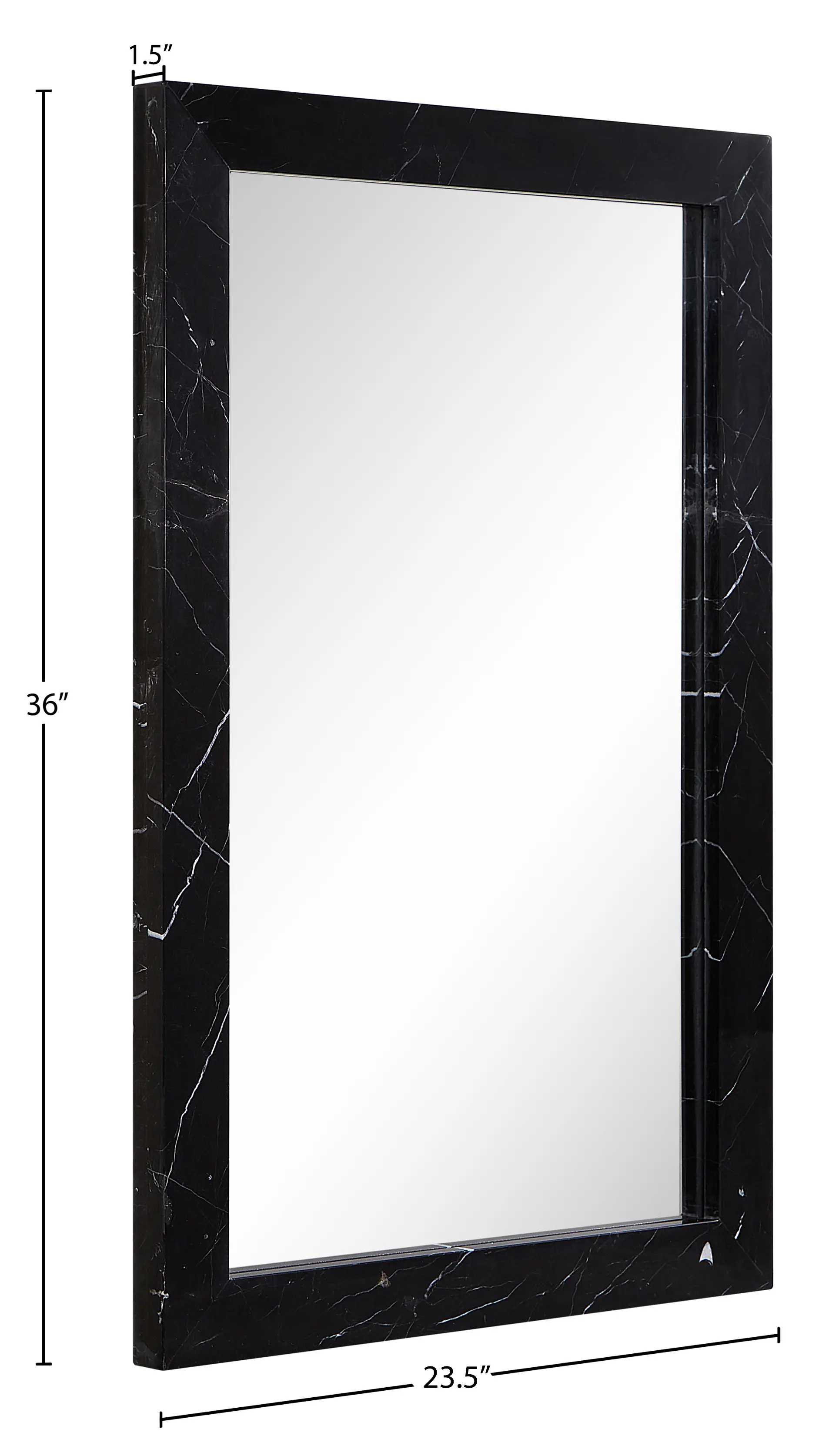 Pavia Black Genuine Marble Mirror-8