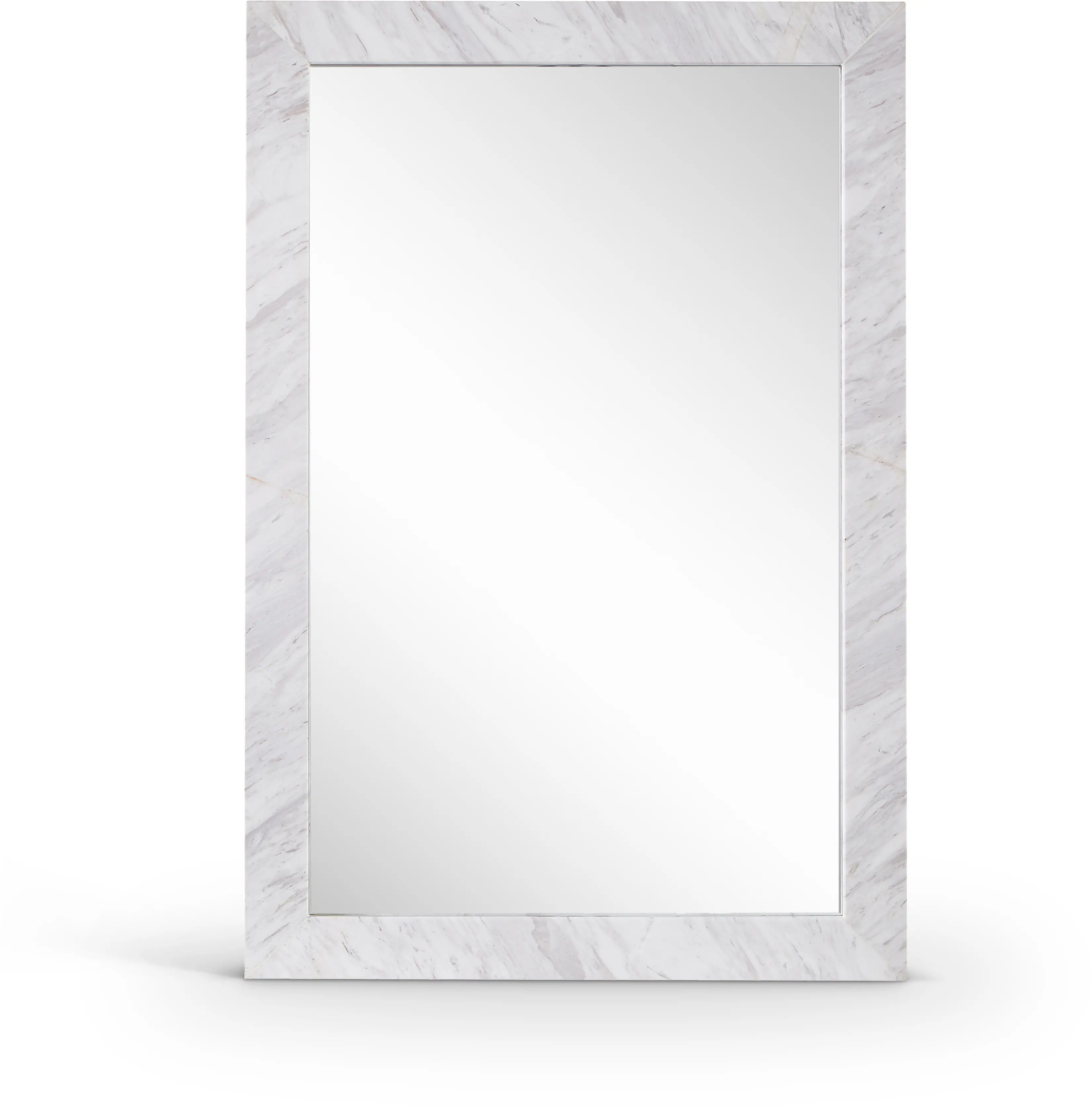 Pavia White Genuine Marble Mirror-1