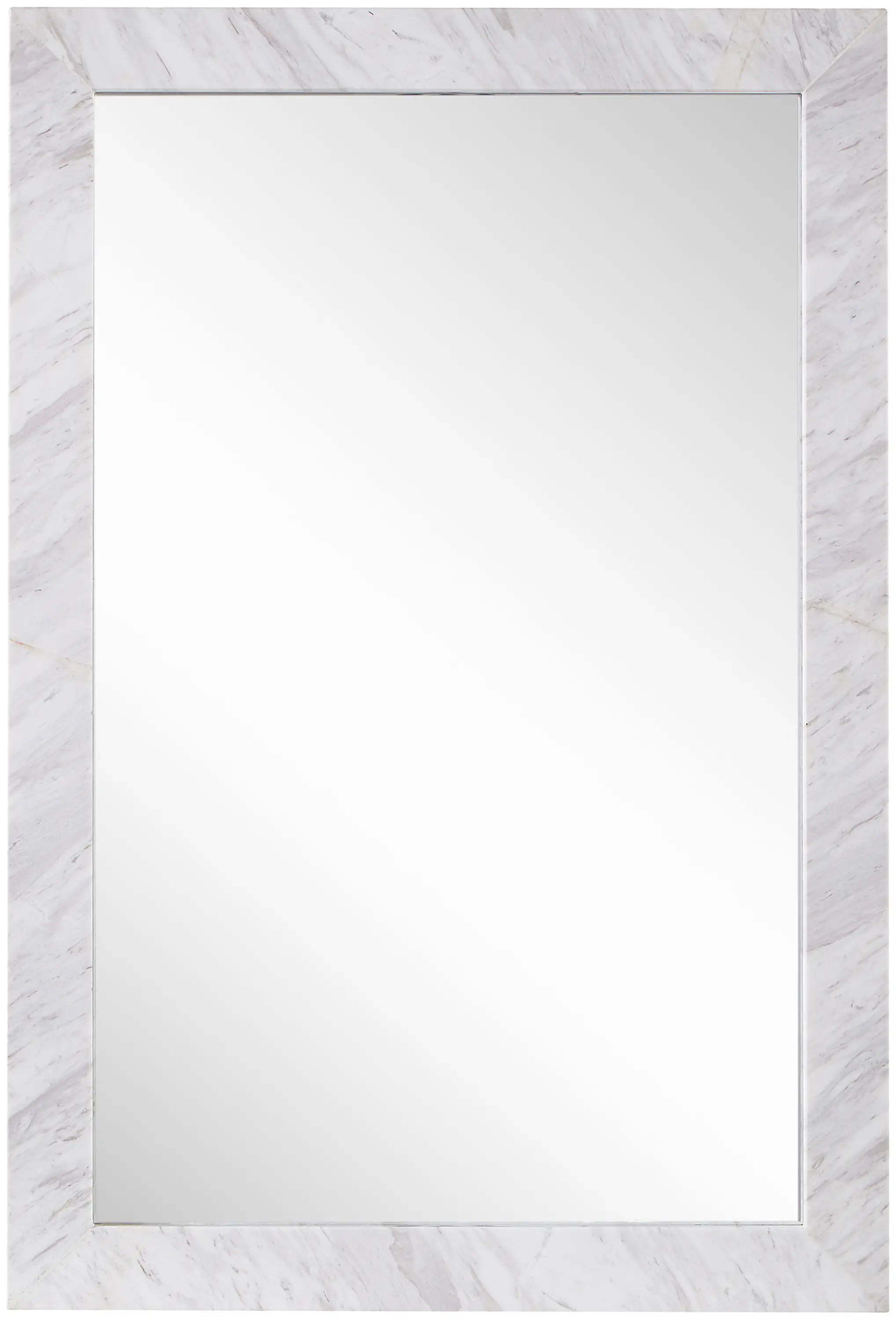 Pavia White Genuine Marble Mirror-4