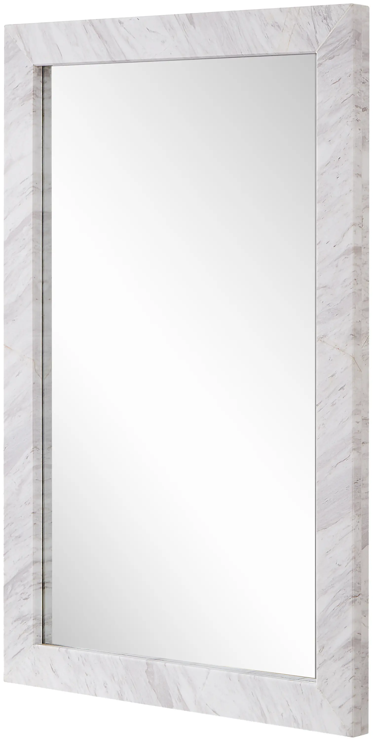 Pavia White Genuine Marble Mirror-5