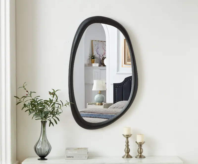 Holland Black Polyresin Frame Mirror