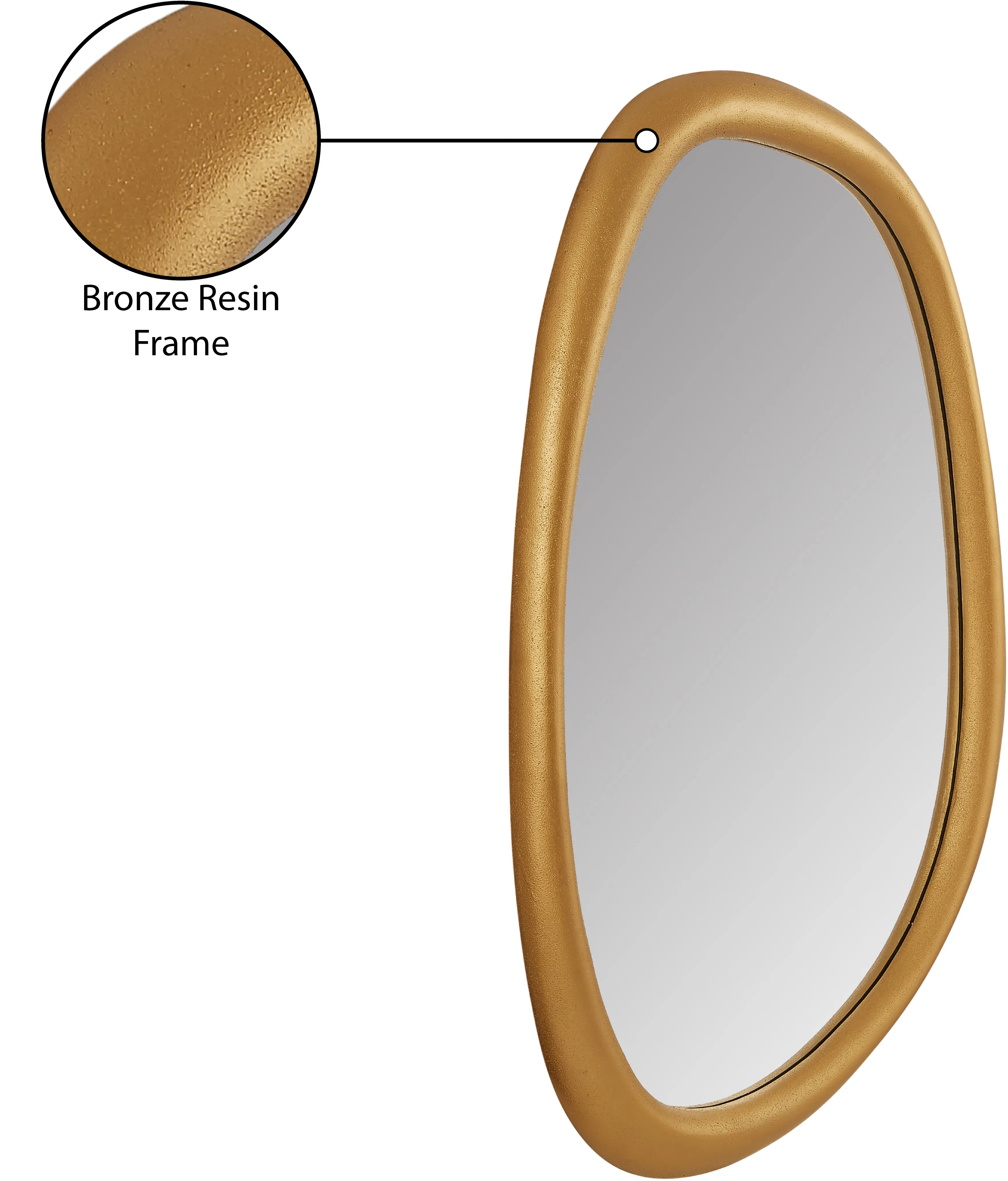 Holland Brass Polyresin Frame Mirror-6