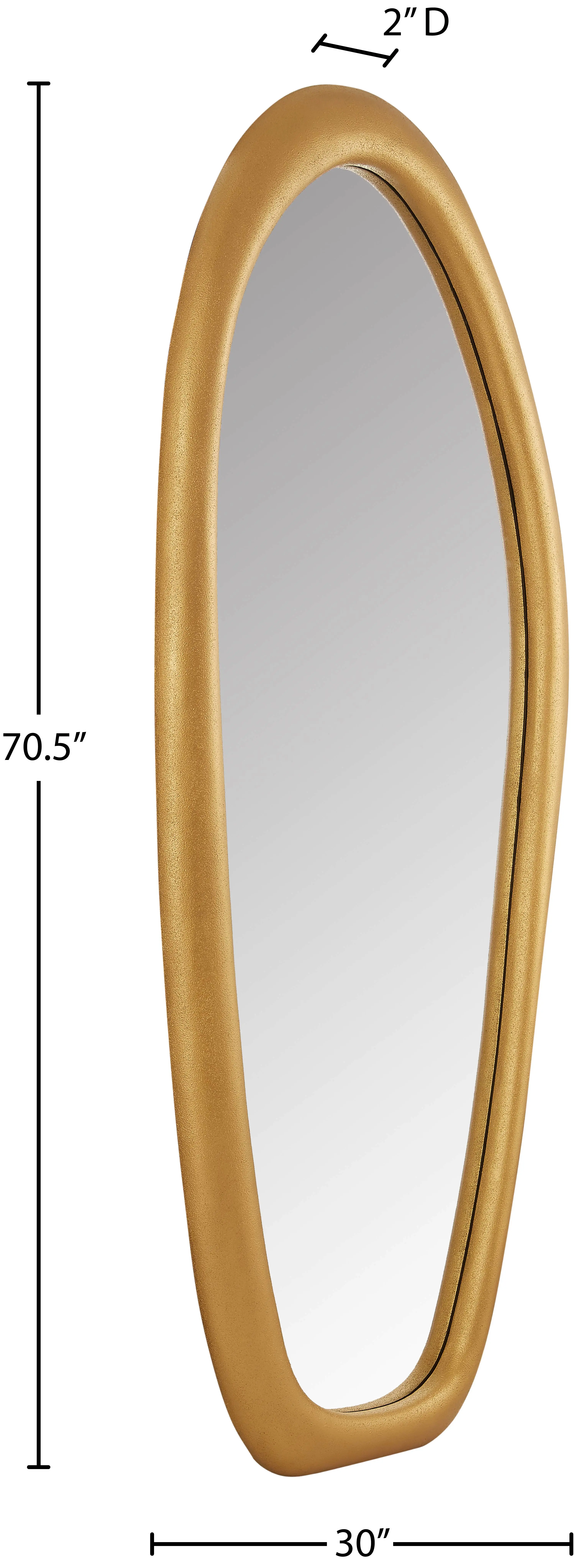 Holland Brass Polyresin Frame Floor Mirror-7