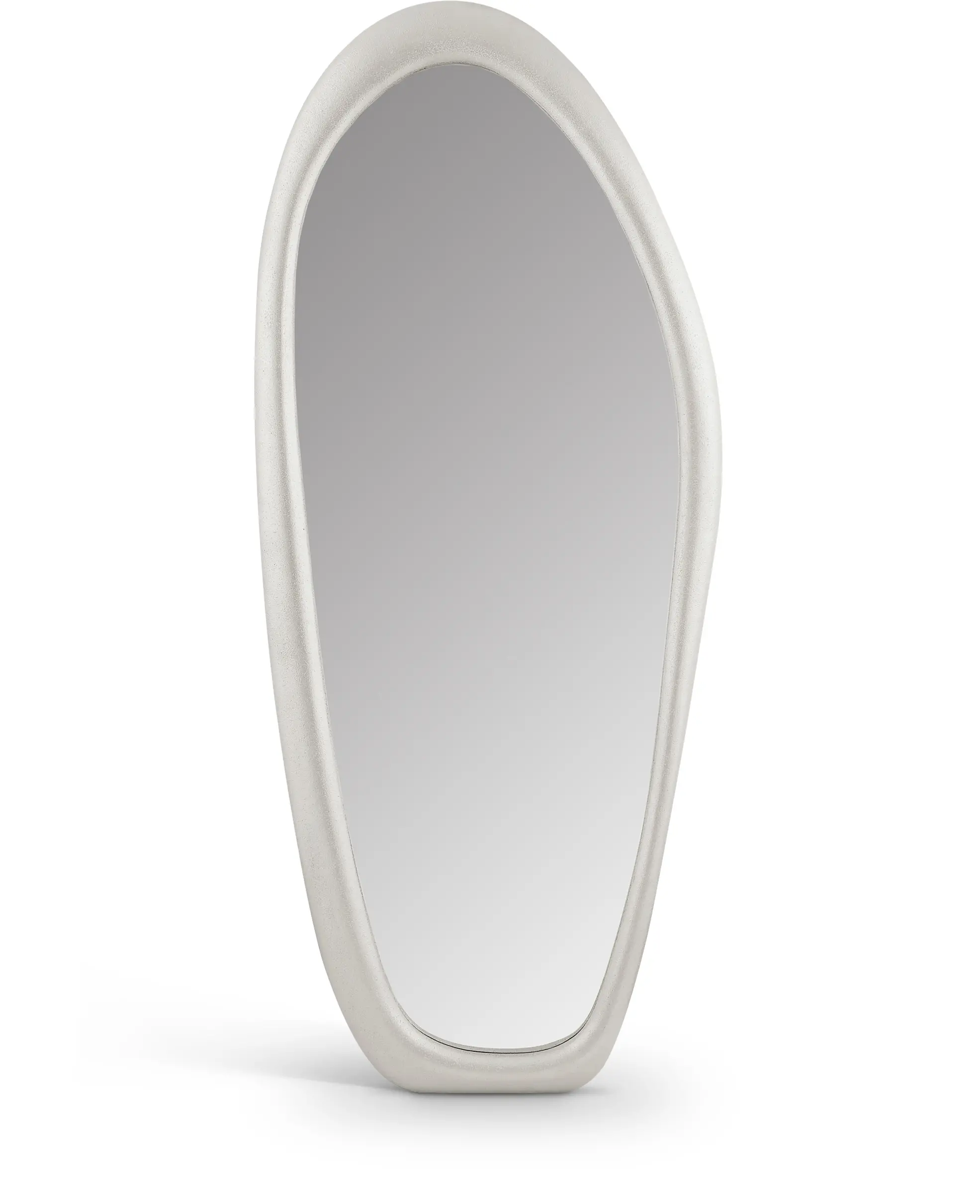 Holland White Polyresin Frame Floor Mirror-3