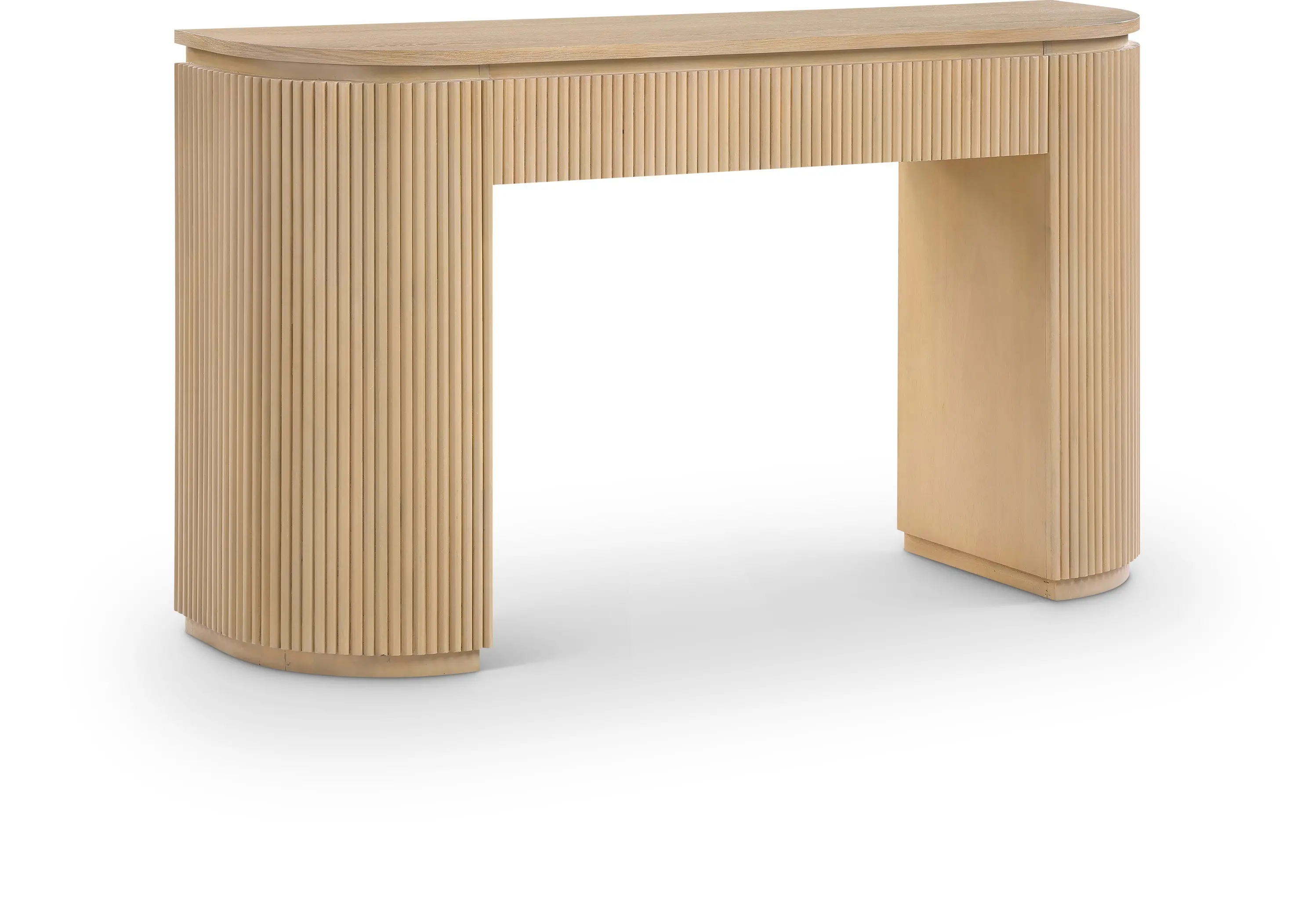 Astrid Natural Oak Fluted Console Table-1