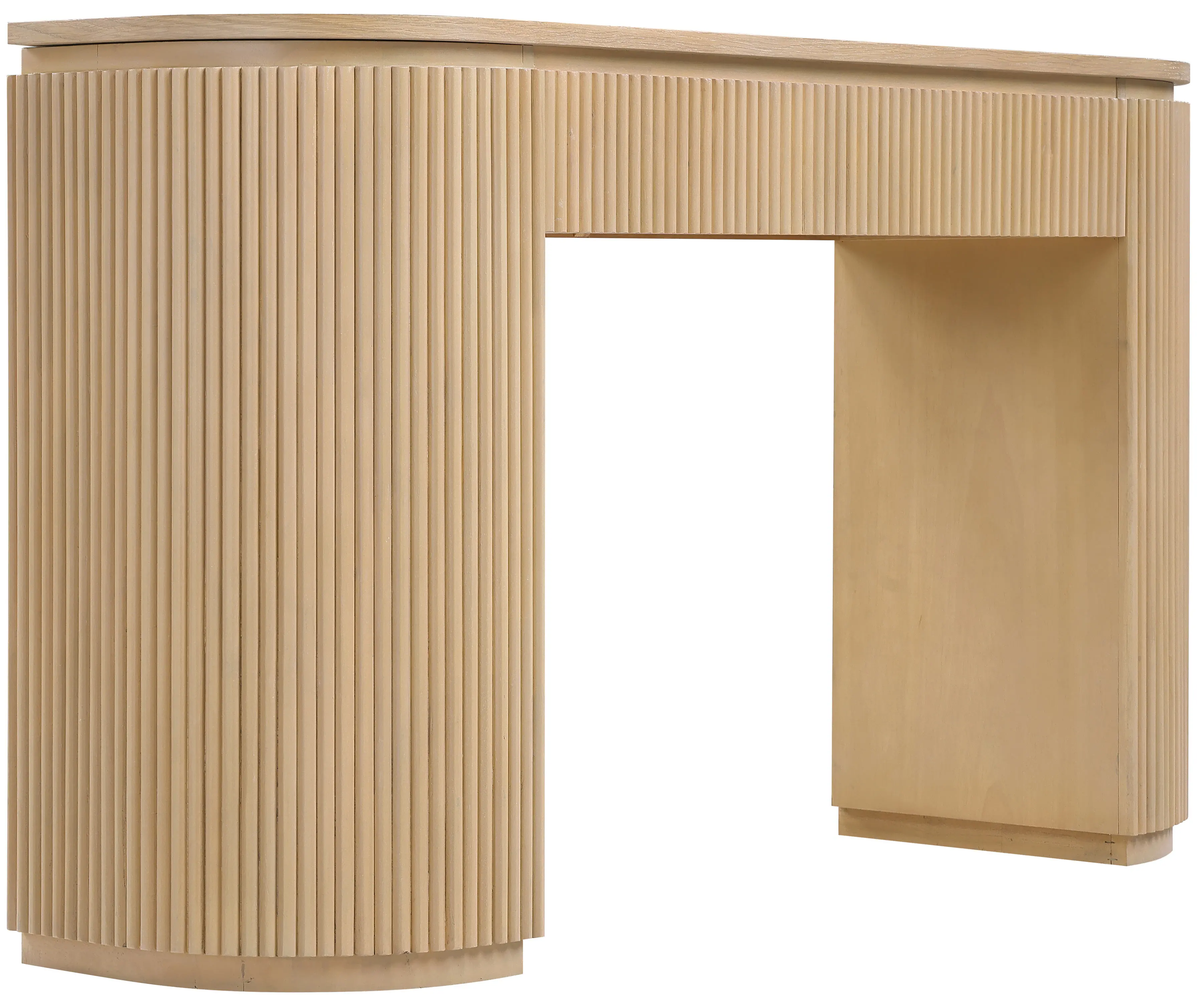 Astrid Natural Oak Fluted Console Table-4