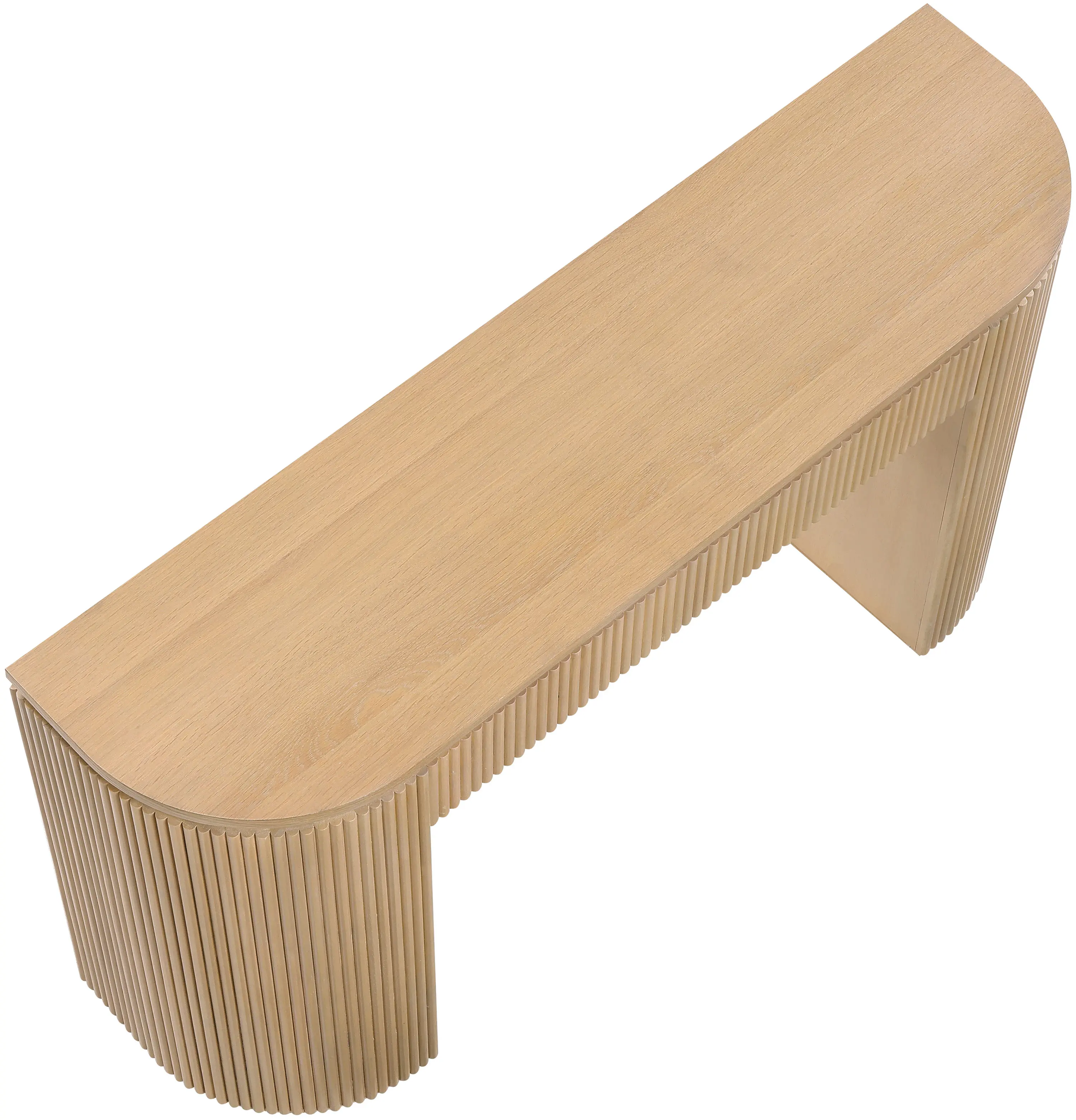 Astrid Natural Oak Fluted Console Table-7