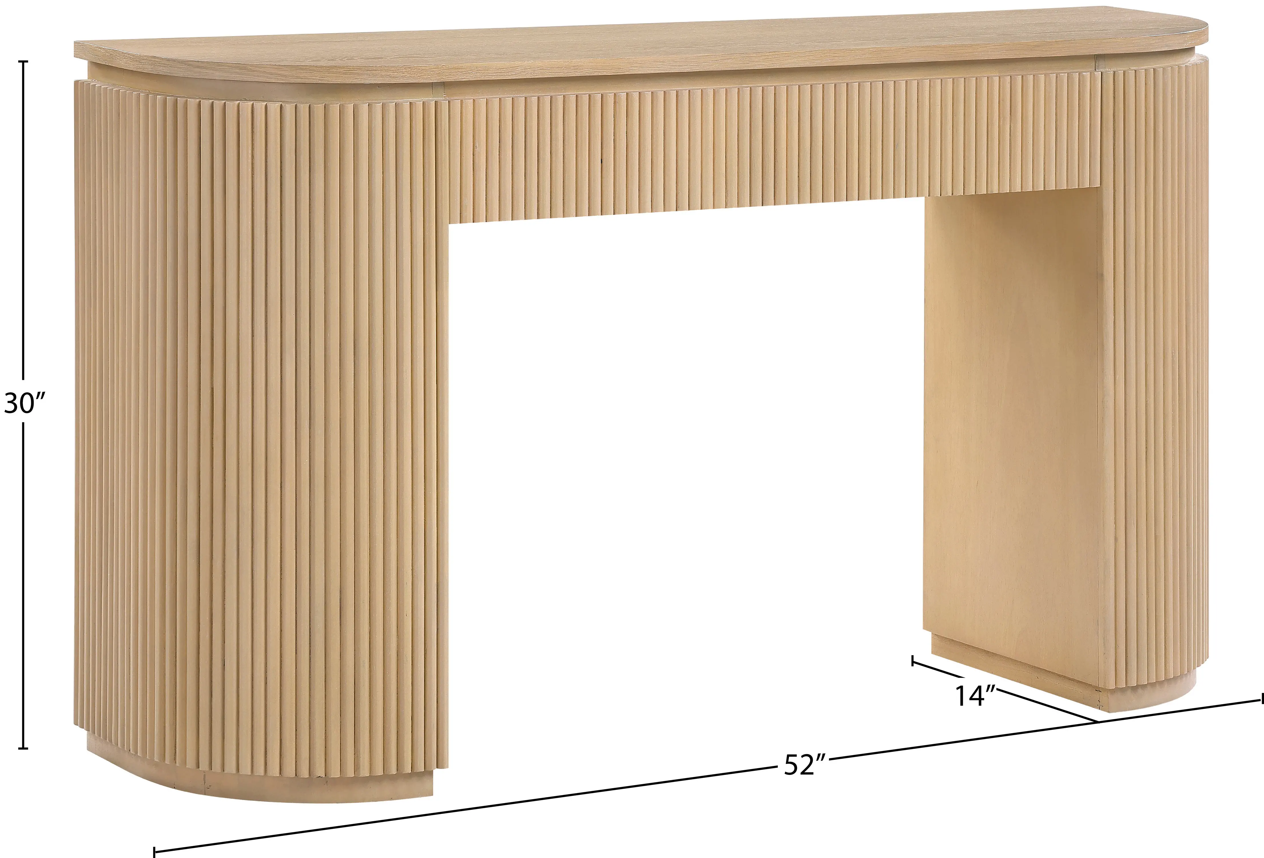 Astrid Natural Oak Fluted Console Table-9