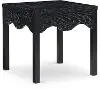 Fiora Black Scalloped End Table