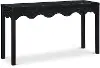 Fiora Black Scalloped Console Table