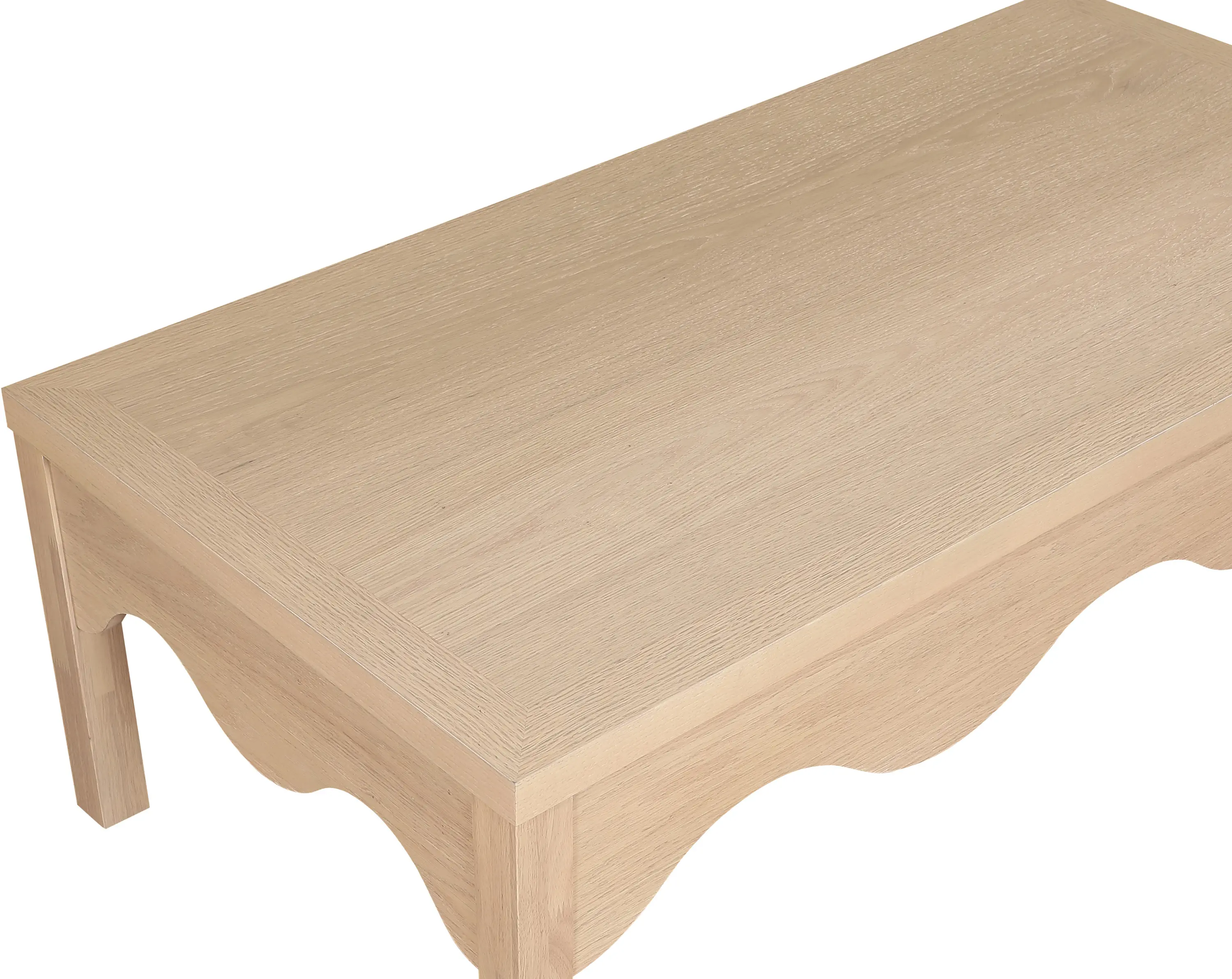 Fiora Natural Scalloped Coffee Table-4